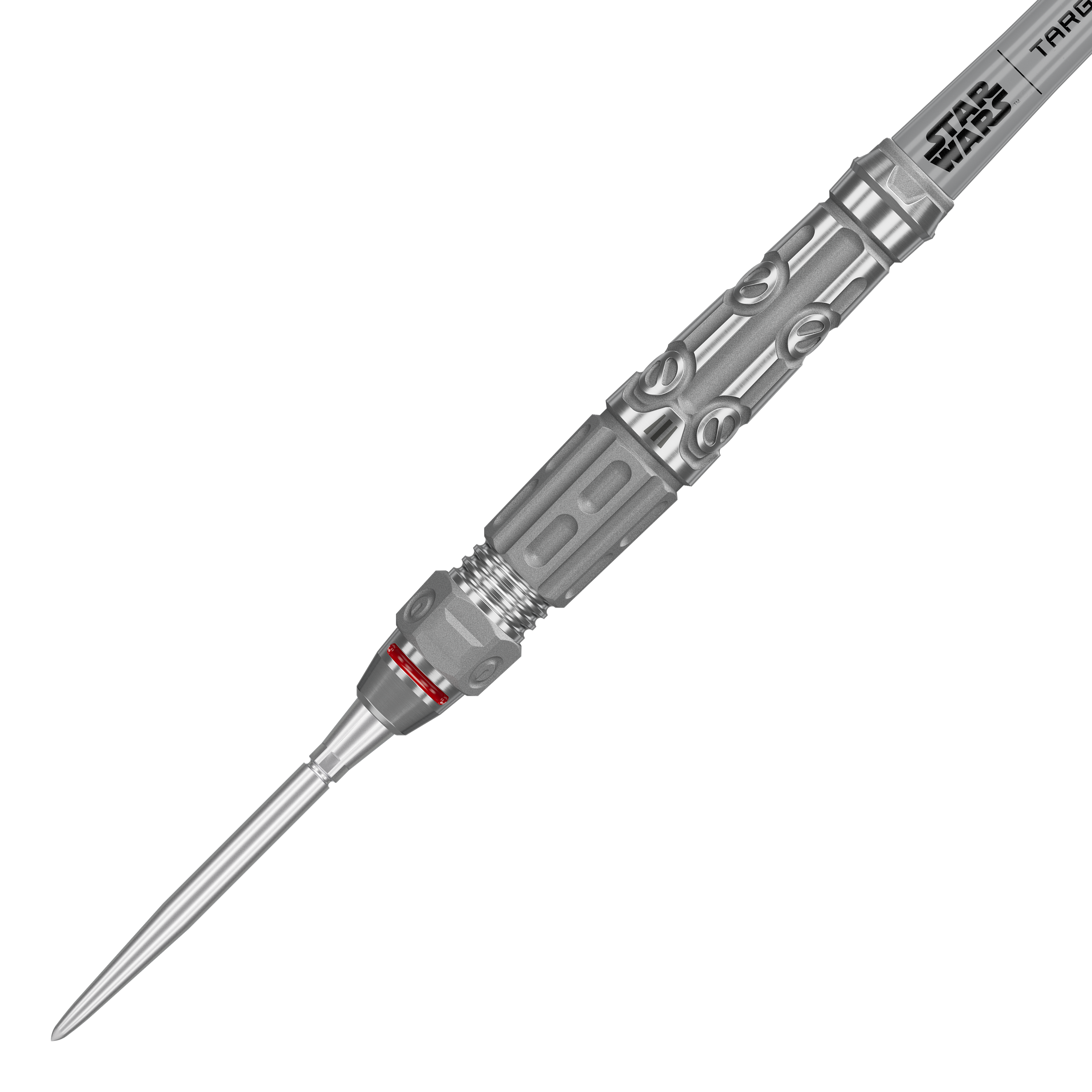 Abgebildet ist das Produkt Target Star Wars AT-AT Swiss Point Steeldarts. Das Bild zeigt die Details dieses speziellen Dartpfeils.