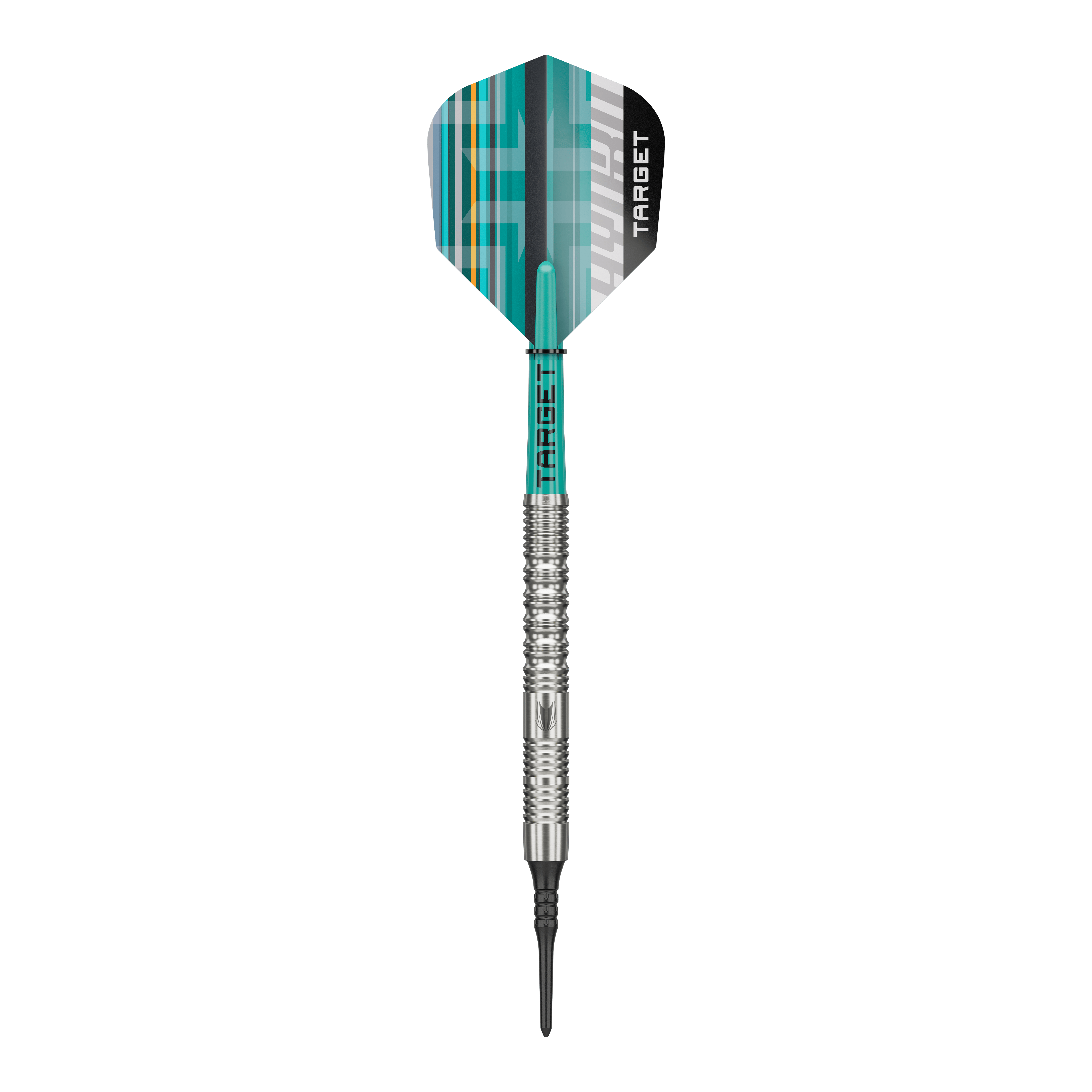 Abgebildet sind die Target Hydro 12 Softdarts. Sie zeichnen sich durch ihr modernes Design aus.