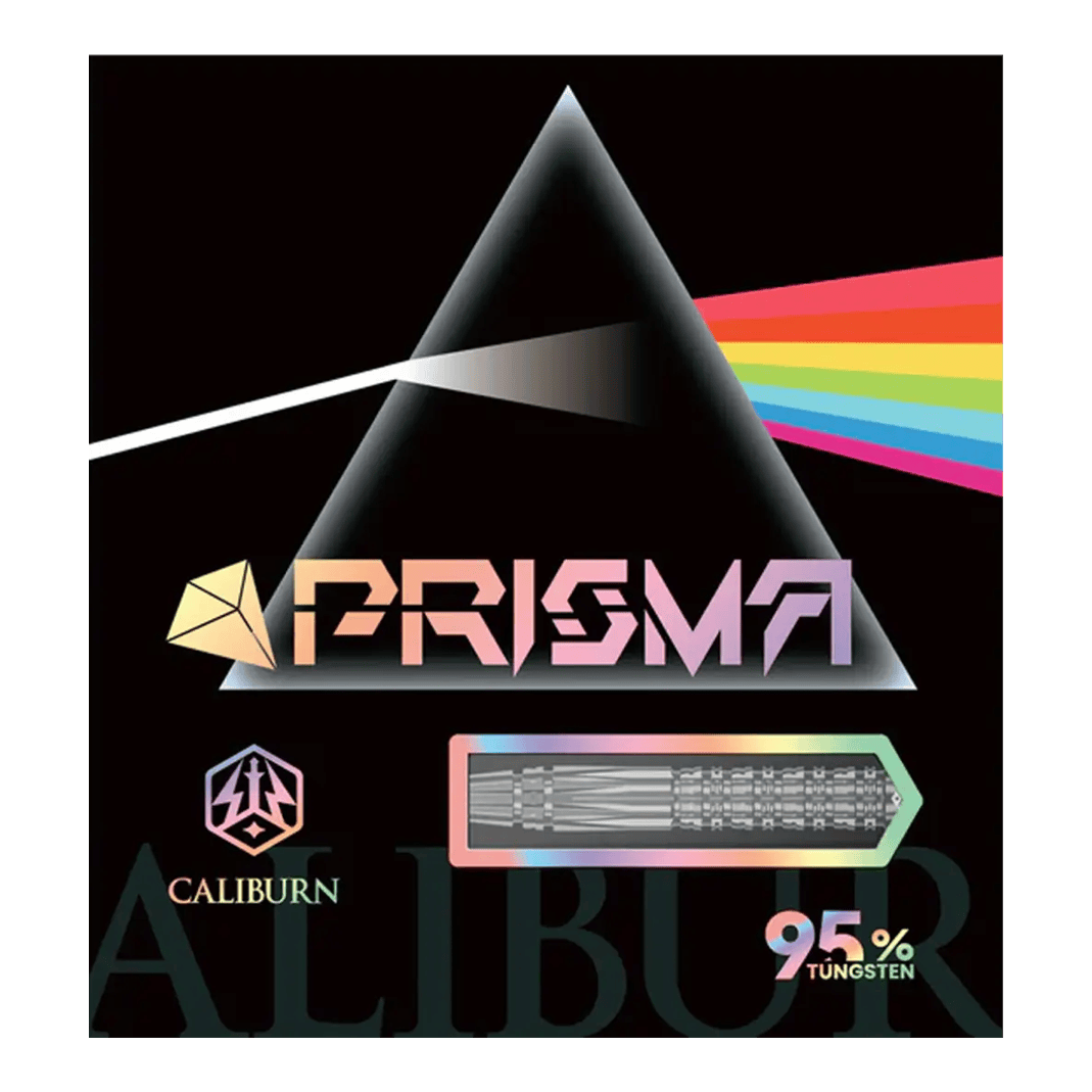 Caliburn Prisma P2 Steeldarts - 20,5g Abgebildet sind die Caliburn Prisma P2 Steeldarts mit 20,5g Gewicht. Die Darts sind für den Steeldart-Sport konzipiert.