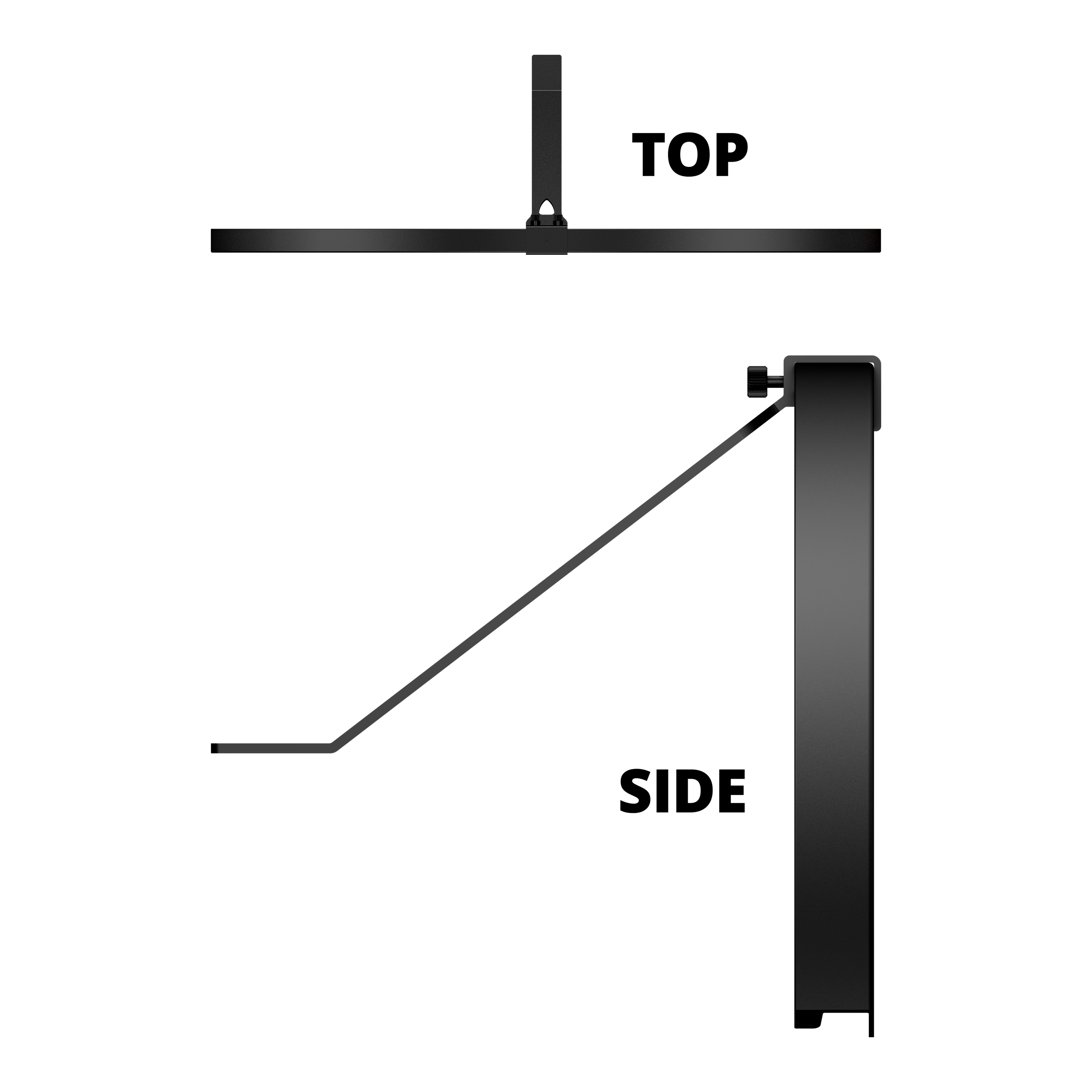 Abgebildet ist das Mission Torus 120 LED Beleuchtungssystem in Schwarz. Das System eignet sich zur optimalen Beleuchtung für Dartboards.
