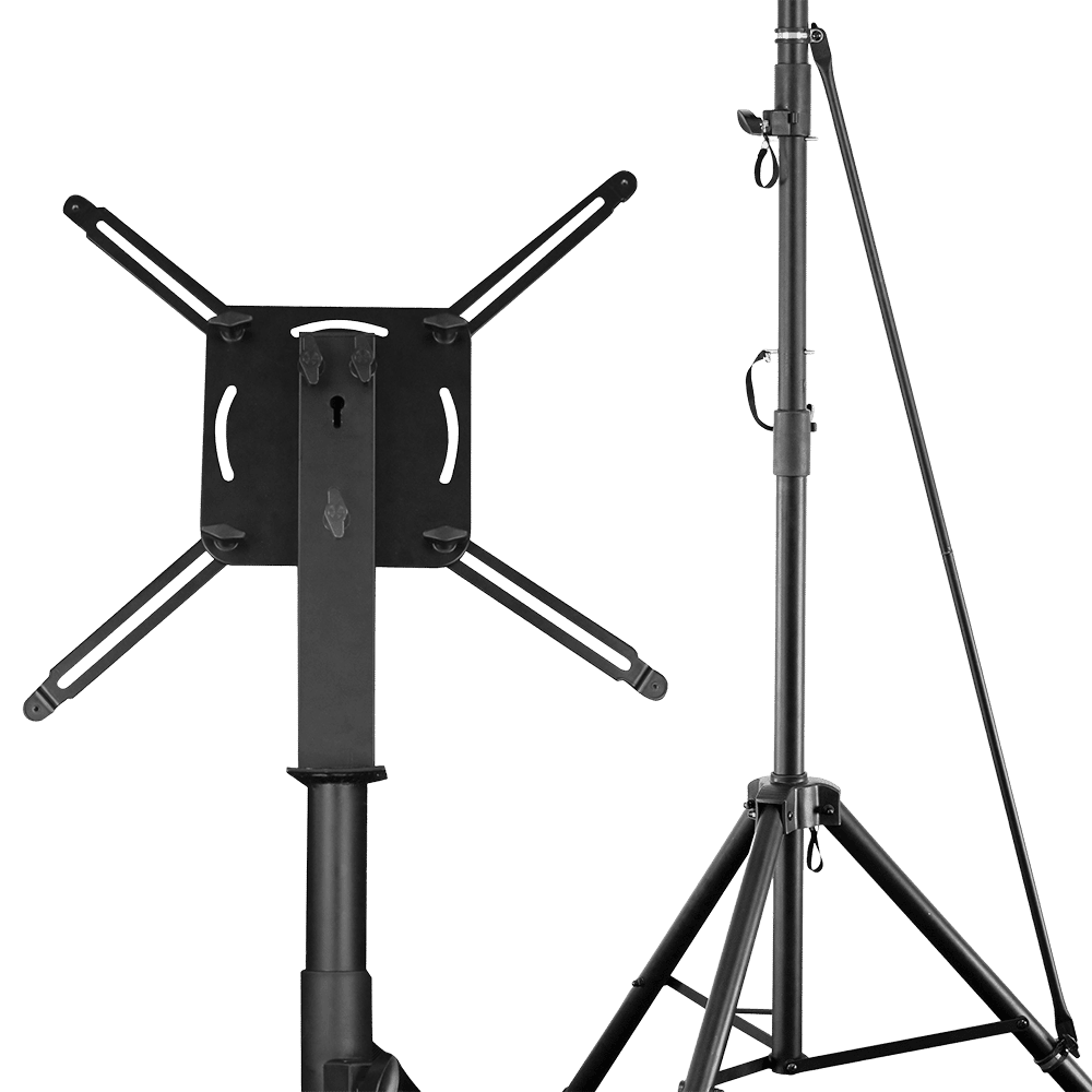 Der Bulls Vibex H Dartboard Ständer ist ein stabiler, höhenverstellbarer Ständer für Dartboards. Er besteht aus Metall und hat ein dreibeiniges Gestell für sicheren Stand.