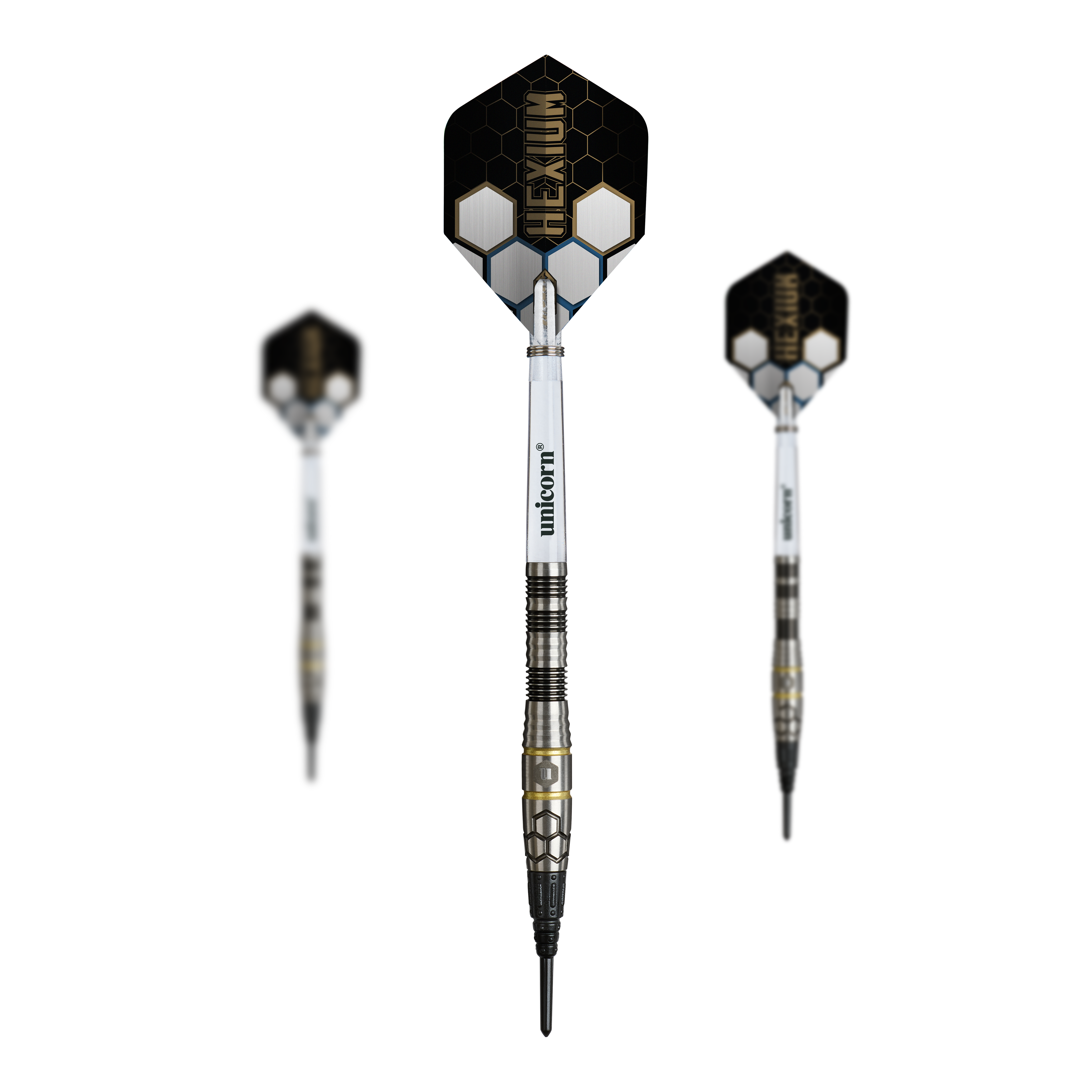 Unicorn Hexium Style 01 Black & Gold Softdarts - 22g