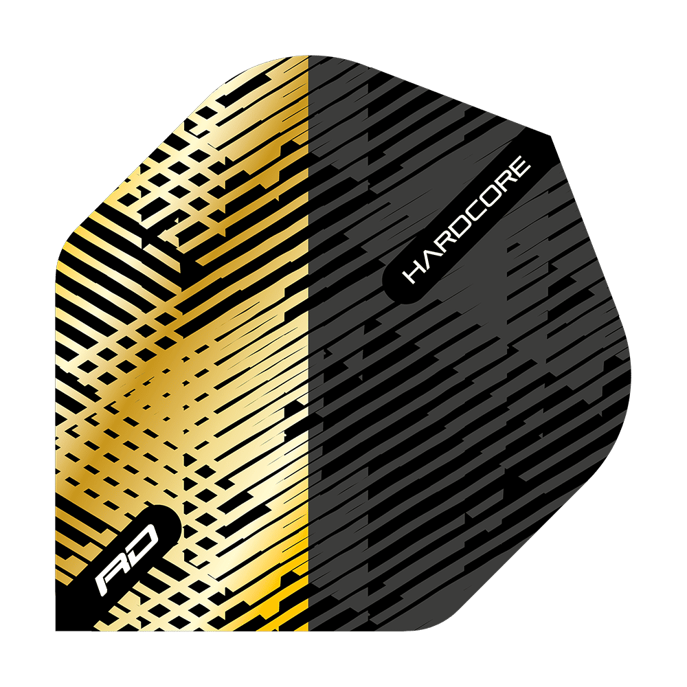 Red Dragon Hardcore Premium Gold Black Fleck Standard Flights
