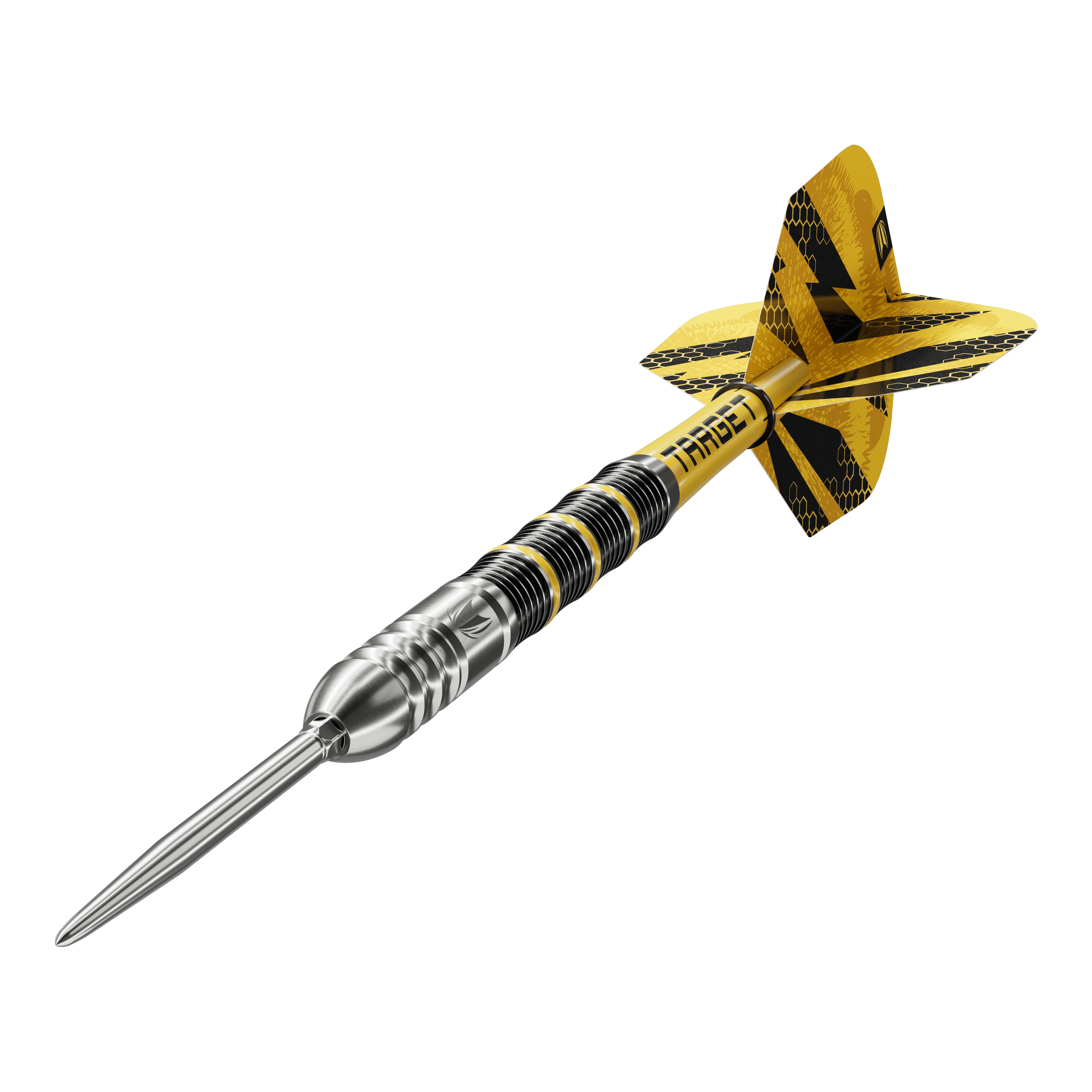 Target Buzz 02 Swiss Points Steeldarts Das Bild zeigt die Target Buzz 02 Swiss Points Steeldarts. Die Steeldarts sind aus nächster Nähe aufgenommen.