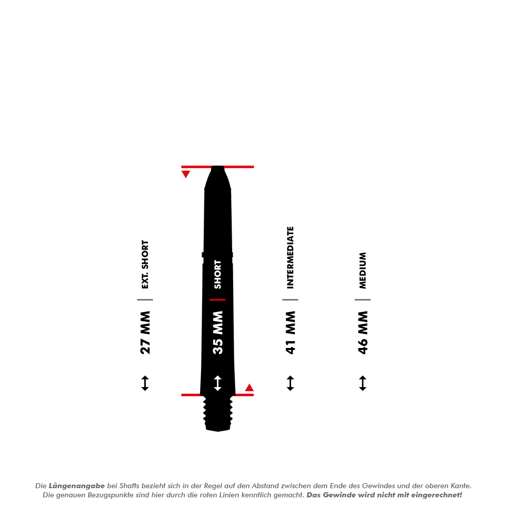 Winmau Pro-Force Shafts - Weiß