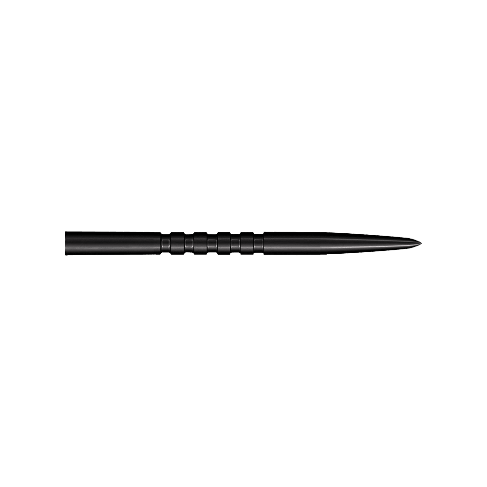 Abgebildet sind schwarze Steeldartspitzen. Das Modell ist Grip Point mit einer Länge von 35 mm.