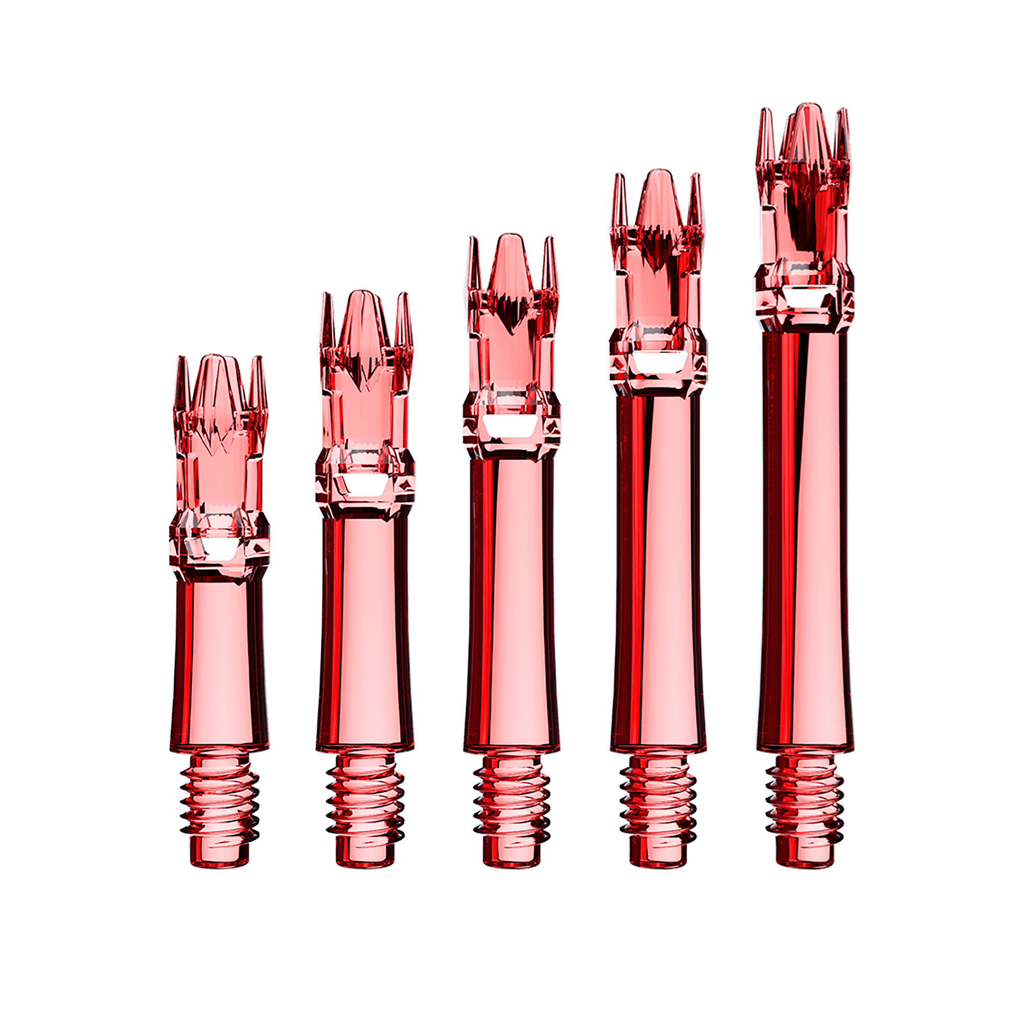 L-Style L-System Ersatzshafts - Clear Red Hier sieht man die L-Style L-System Ersatzshafts in der Farbe Clear Red. Es handelt sich um rote Ersatzschäfte für Dartpfeile.
