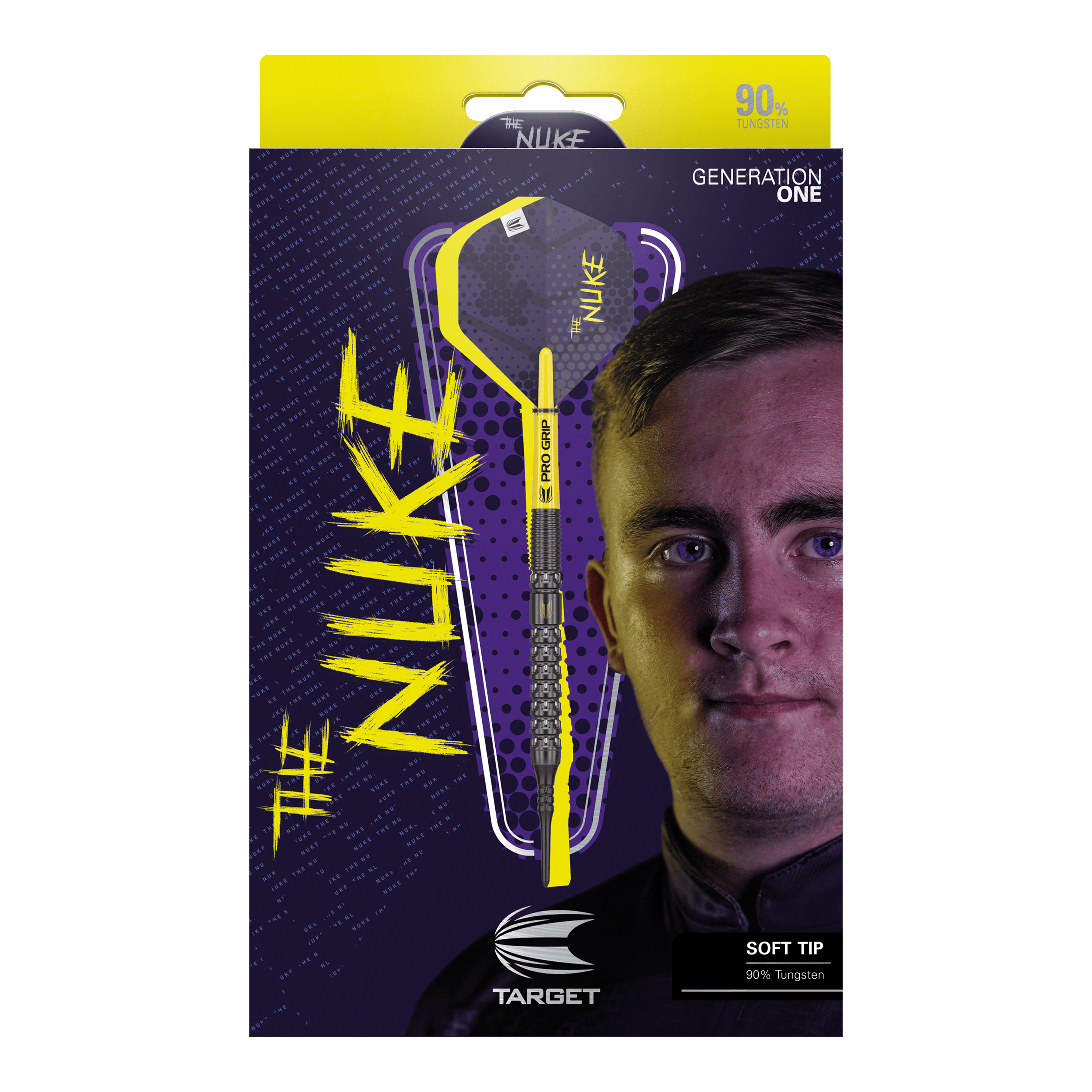 Target Luke Littler GEN1 Softdarts - 19g Das Bild zeigt ein Dart-Produkt. Auf dem Bild ist '210324_Target_Luke_Littler_GEN1_Softdarts_3_(1)' als Dateiname angegeben.