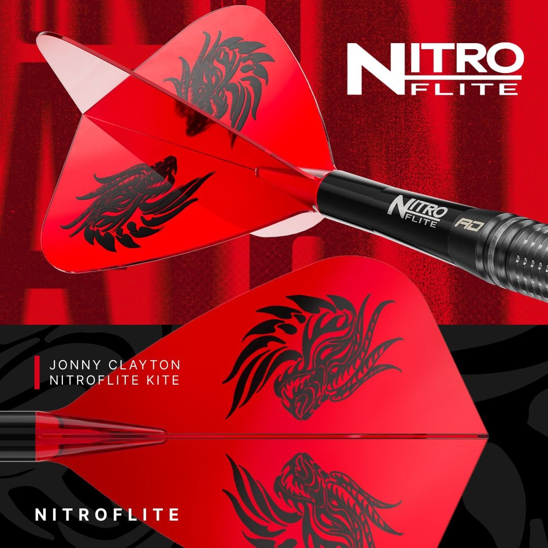 Red Dragon Jonny Clayton RD-PRO Switch Point Steeldarts Abgebildet sind Red Dragon Jonny Clayton RD-PRO Switch Point Steeldarts. Die Dartpfeile werden detailliert und aus der Nähe gezeigt.