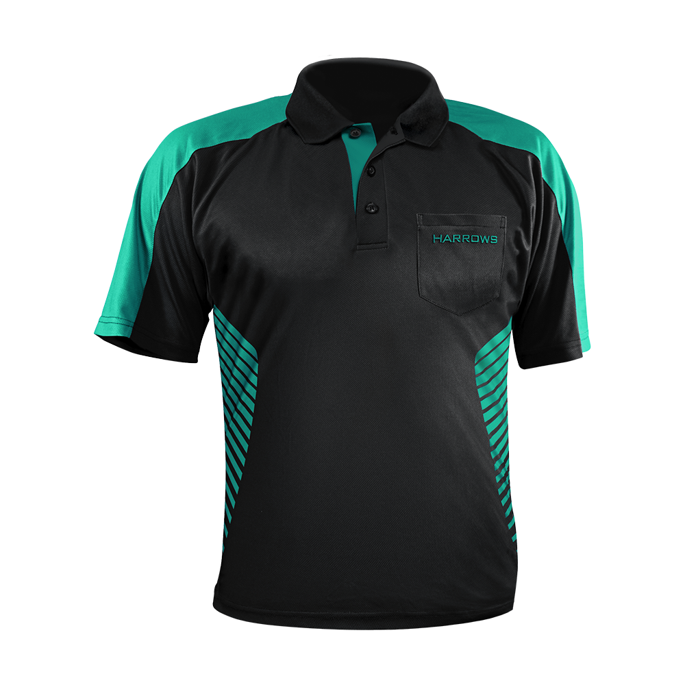 Harrows Vivid Dartshirt Black/Jade