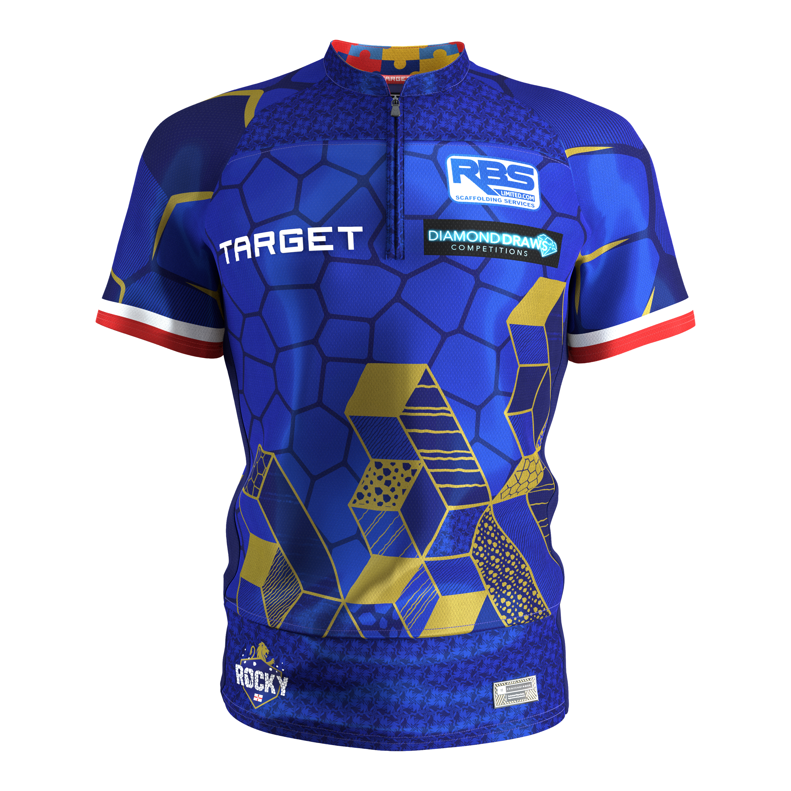 Target Josh Rock Dartshirt 2027 Das Produkt auf dem Bild ist das Target Josh Rock Dartshirt 2027. Es richtet sich an professionelle und Hobby-Dartspieler.