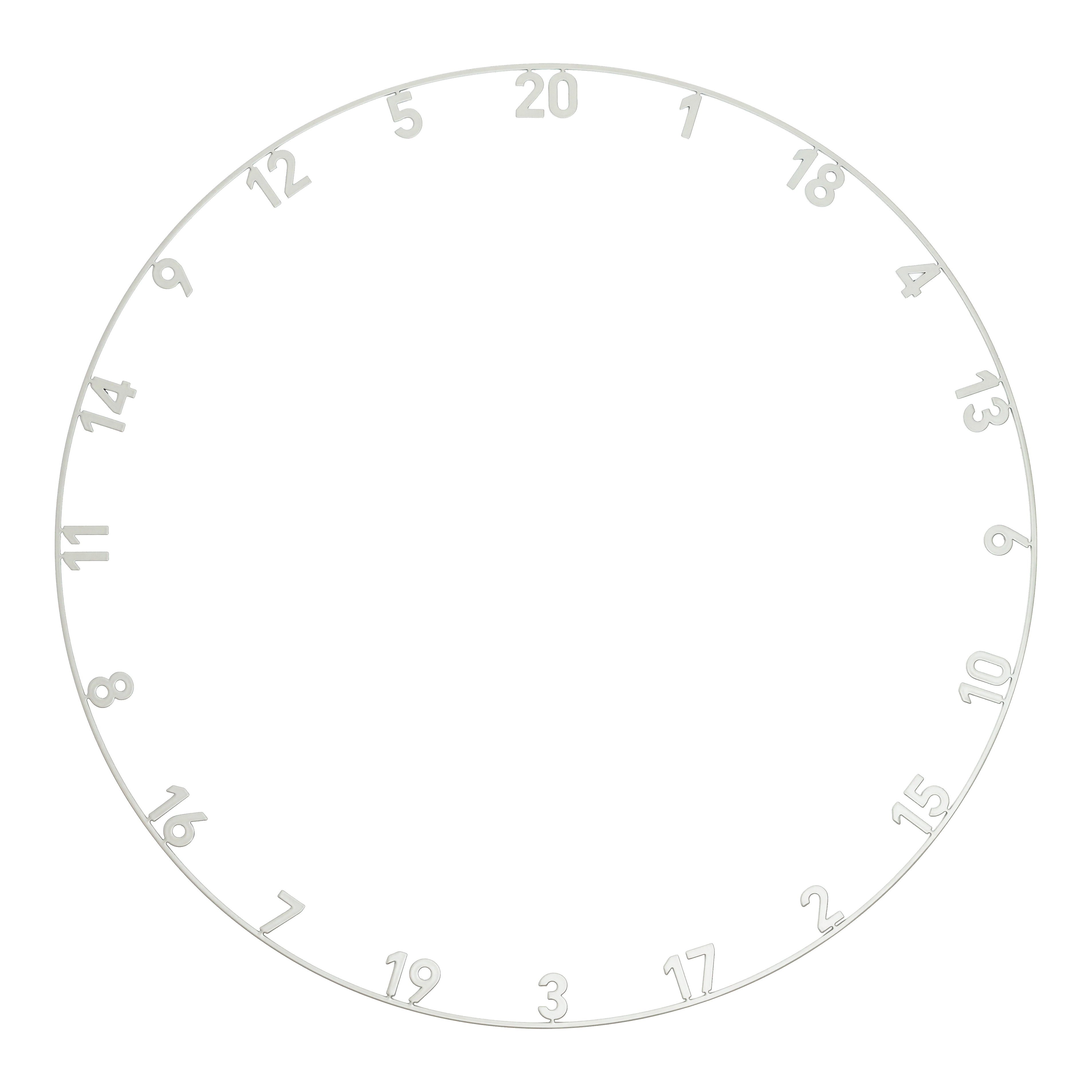 Precise 180 OnePiece Lasercut Zahlenring Das Bild zeigt eine OnePiece Dartboard Zahlenring in Gunmetal Optik mit Lasercut. Der Zahlenring gehört zur Precise180 Serie.