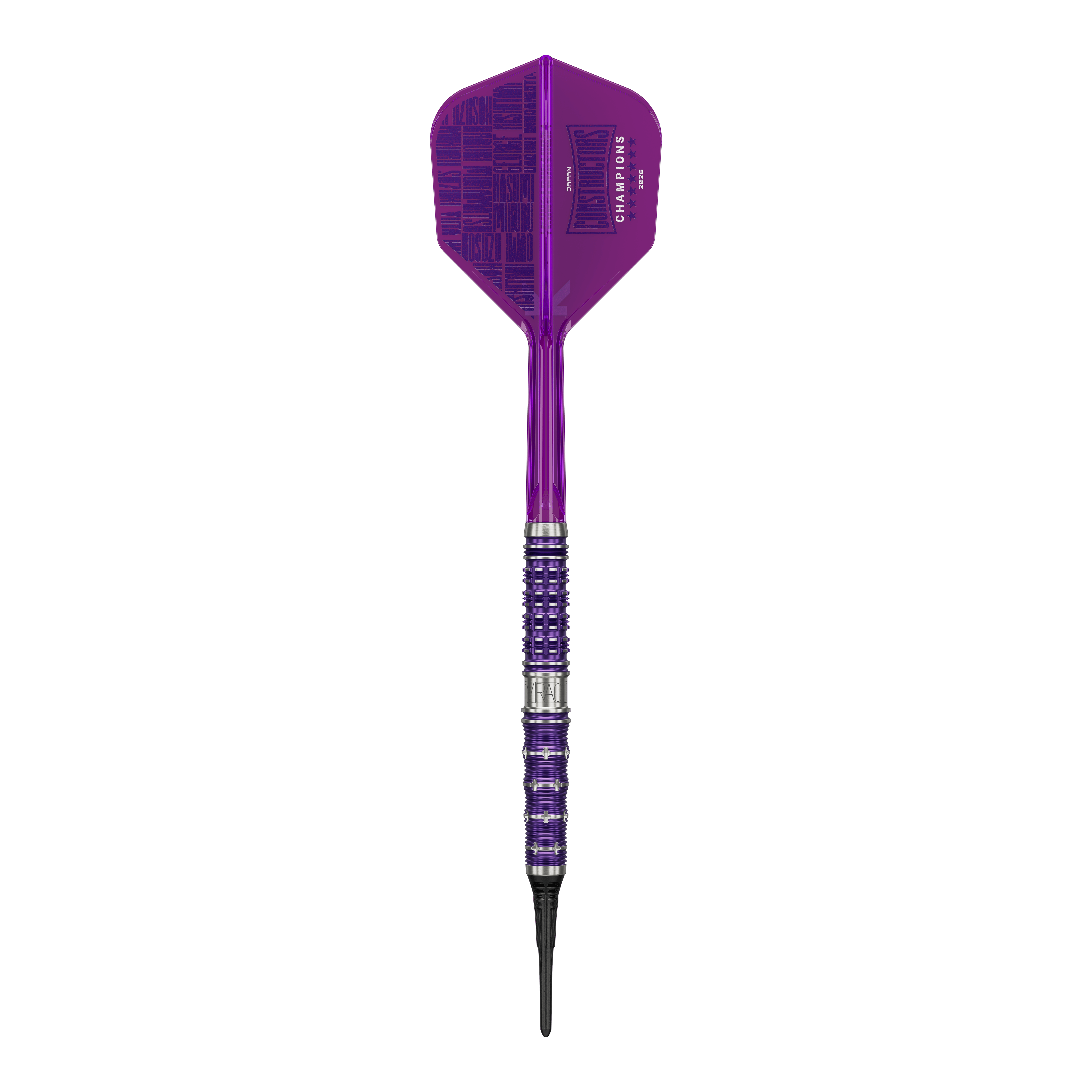Target Japan The Miracle GEN7 Constructors Champions Limited Darts - 21,5g. Das Bild illustriert das spezielle Dart-Set aus der japanischen Miracle Serie.