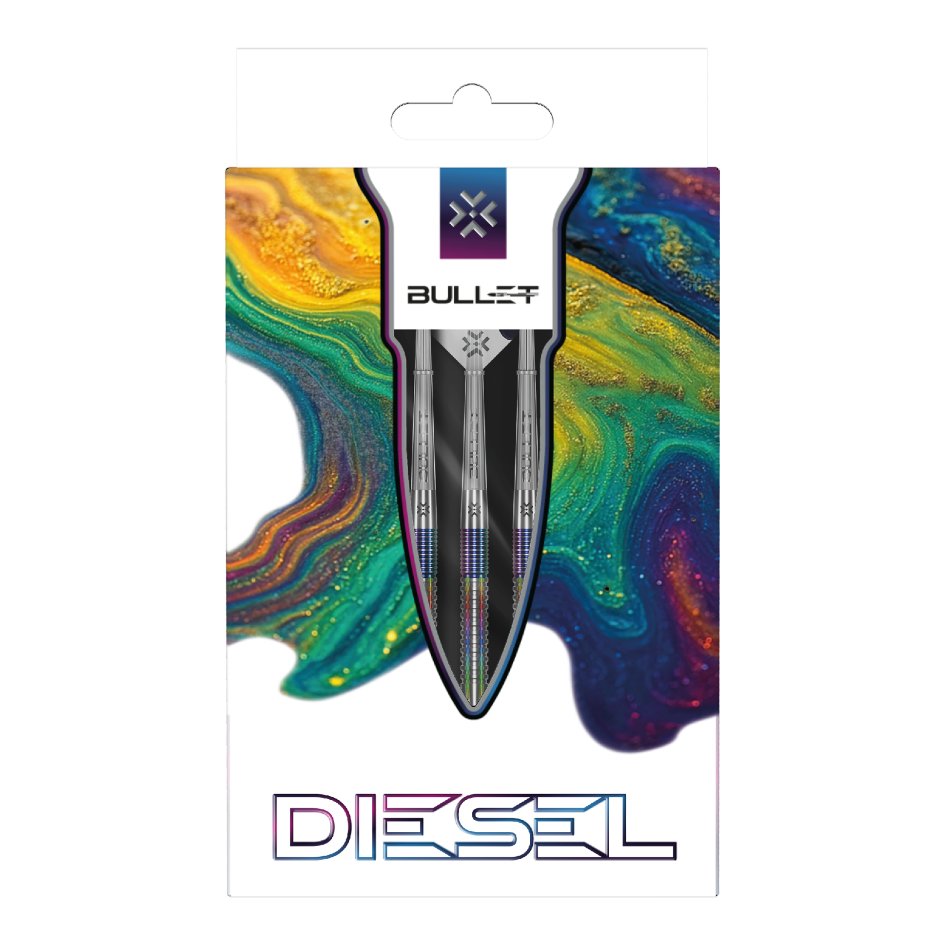Bullet Diesel V2 Softdarts - 20g Das Bild zeigt die Bullet Diesel V2 20g Soft Darts. Sie sind leicht und liegen gut in der Hand.