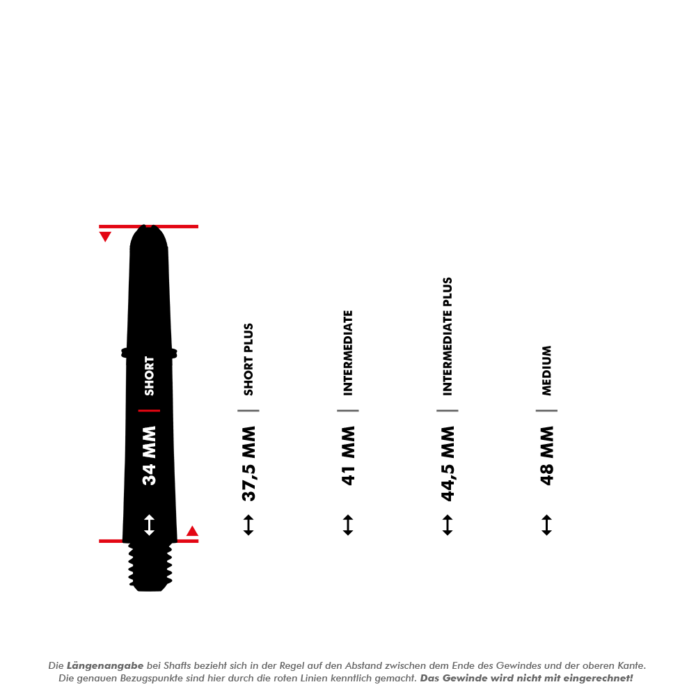 Target Pro Grip Shafts - 3 Sets - Schwarz 