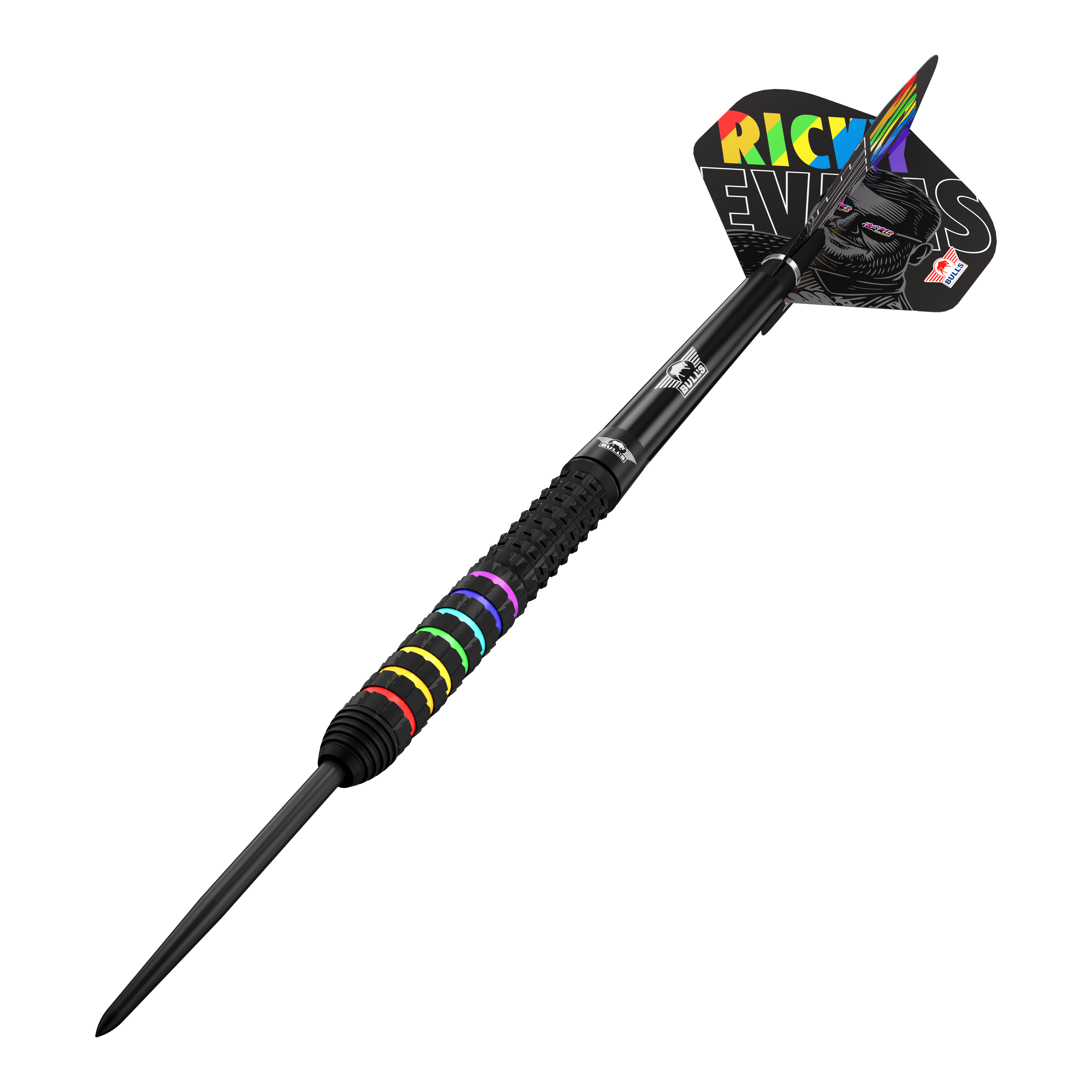 Bulls NL Ricky Evans Rapid 95 Steeldarts Das Bild zeigt die Bulls NL Ricky Evans Rapid 95 Steeldarts mit 23 Gramm. Die Steeldarts haben ein stilvolles Design und sind für das Dartspiel geeignet.