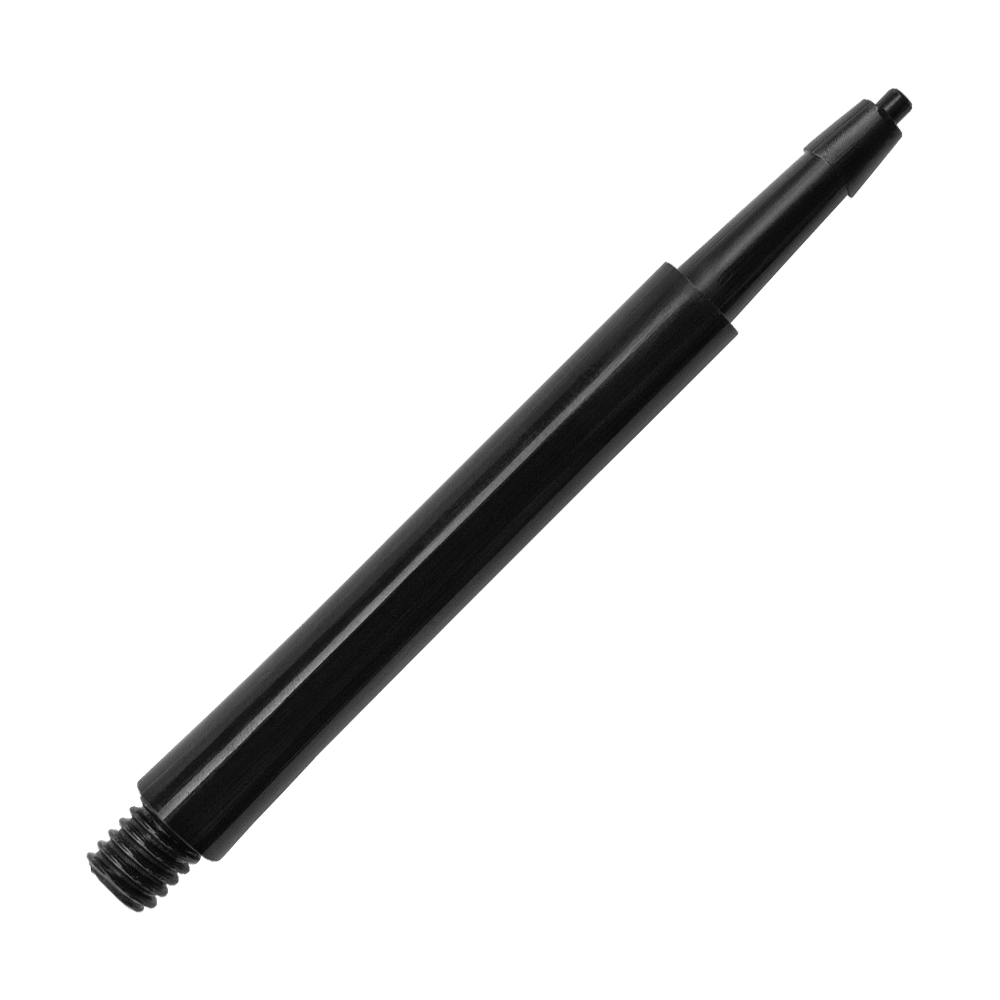 HRC12619_Harrows_Clic_Standard_Shafts_Schwarz_37mm_2 Das Bild zeigt einen schwarzen Harrows Clic Standard Shaft. Es handelt sich um ein Zubehörteil für Darts.