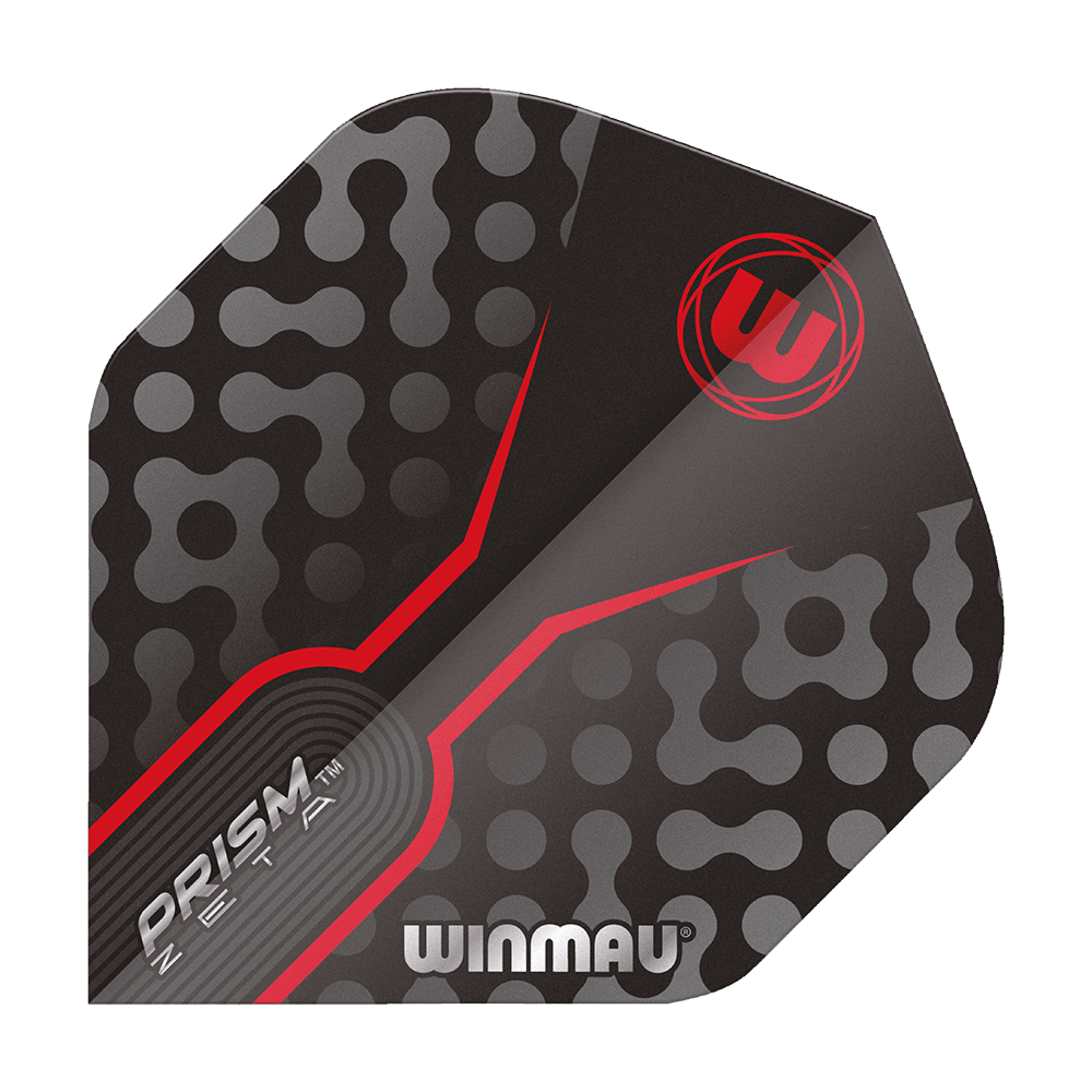 Winmau Prism Zeta GreyRed Standard Flights Winmau Prism Zeta GreyRed Standard Flights