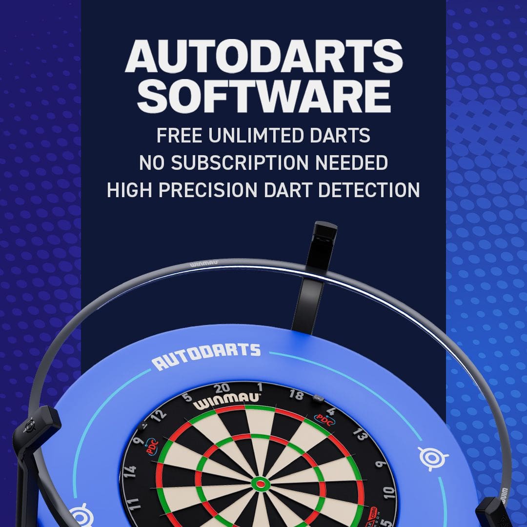 Autodarts Vantage Auto-Scoring-System Das Bild zeigt das Autodarts Vantage Auto-Scoring System. Es handelt sich um ein System zur automatischen Punkteerfassung für Darts.