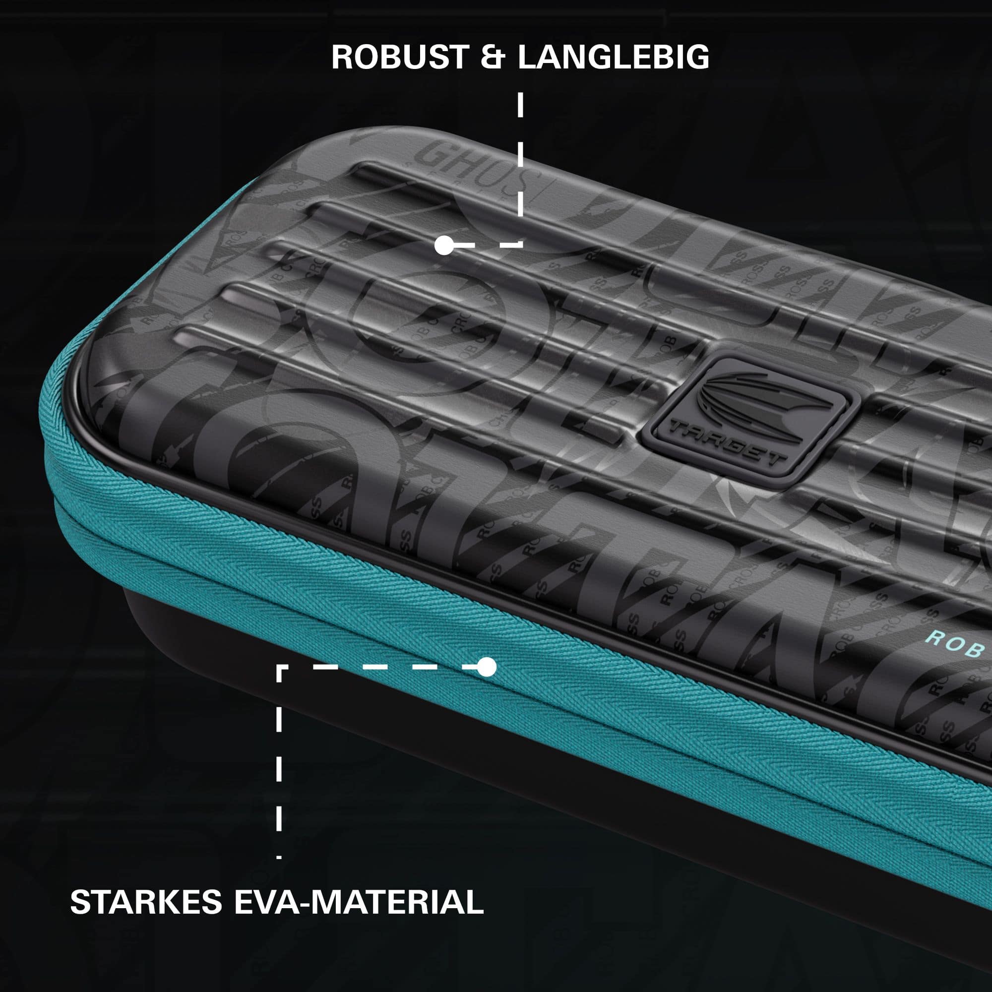 Takoma Ghost Series Rob Cross Dartcase Zu sehen ist das Takoma Ghost Series Rob Cross Dartcase. Das Dartcase überzeugt durch sein modernes Design und Funktionalität.