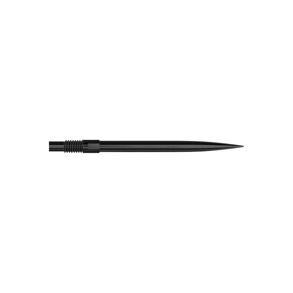 Harrows Quick Point Dartspitzen - Schwarz Das Bild zeigt das Produkt mit dem Namen 'QP23974_Harrows_QuickPoint_Dartspitzen_Schwarz_30mm_2'. Es sind schwarze Dartspitzen abgebildet.