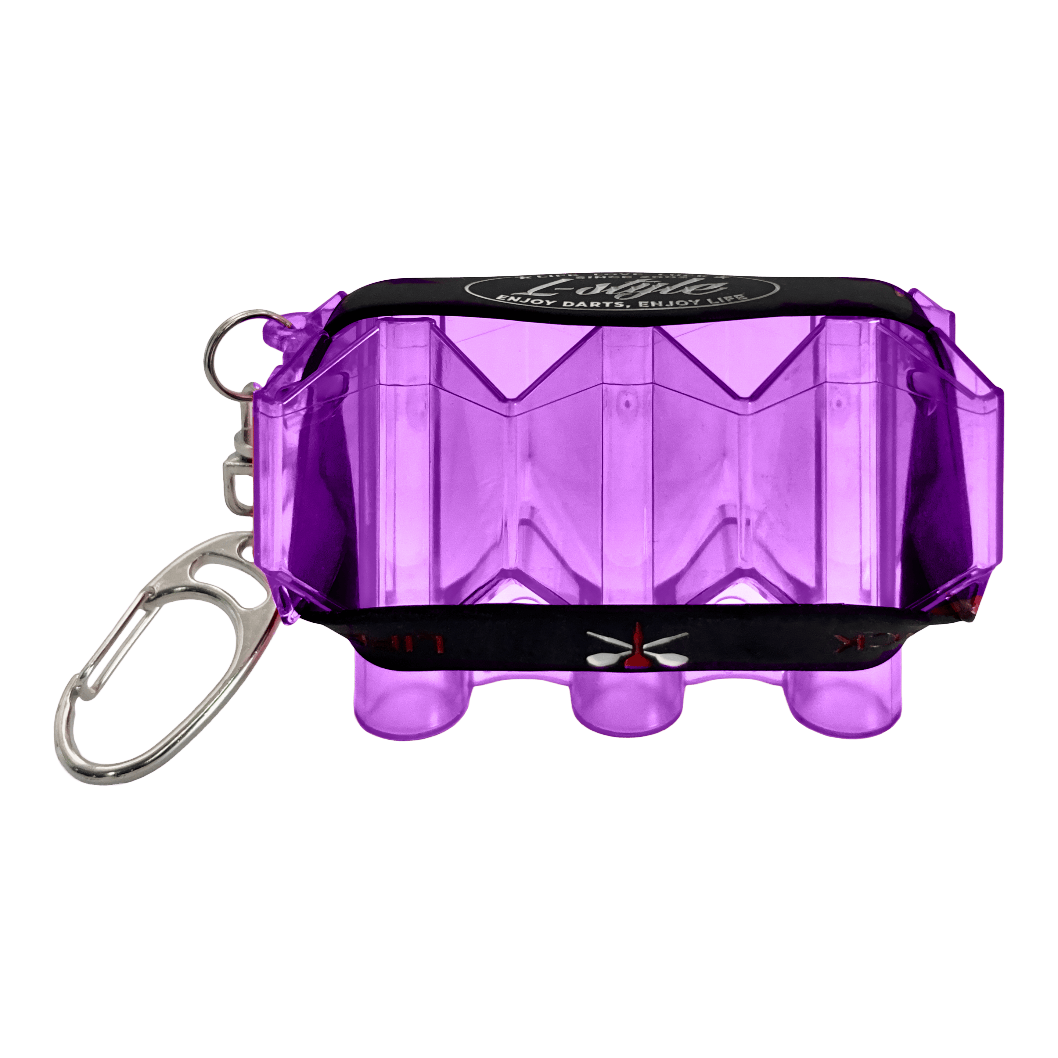 L-Style Krystal Flight Case SP Das Bild zeigt ein Krystal Flight Case in Lila. Das Etui ist speziell für den Transport von Dart-Flights geeignet.