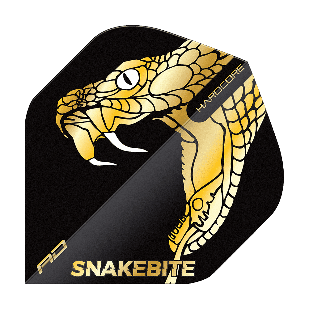 Red Dragon Hardcore Premium Peter Wright Snakebite Gold Snake Standard Flights