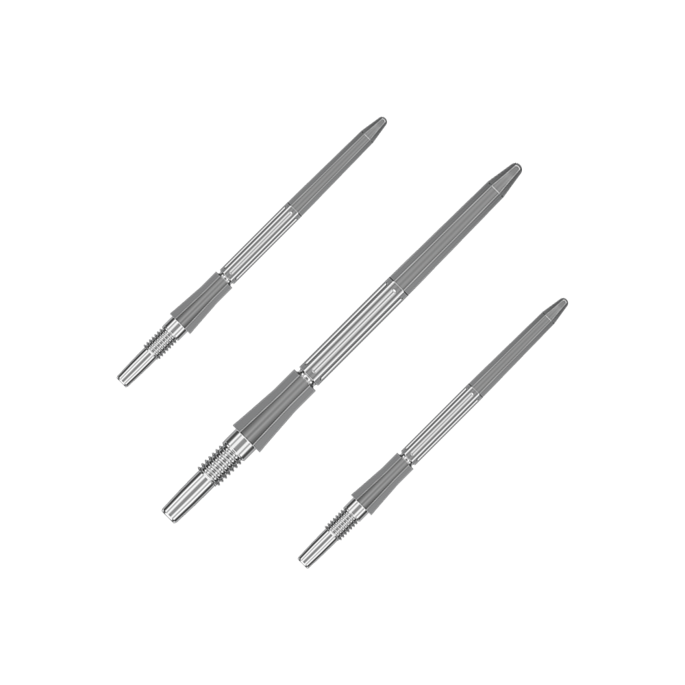 Auf dem Bild ist ein Set silberner Dartspitzen mit einer Länge von 35mm zu sehen. Die Dartspitzen passen zum Swiss Point System.