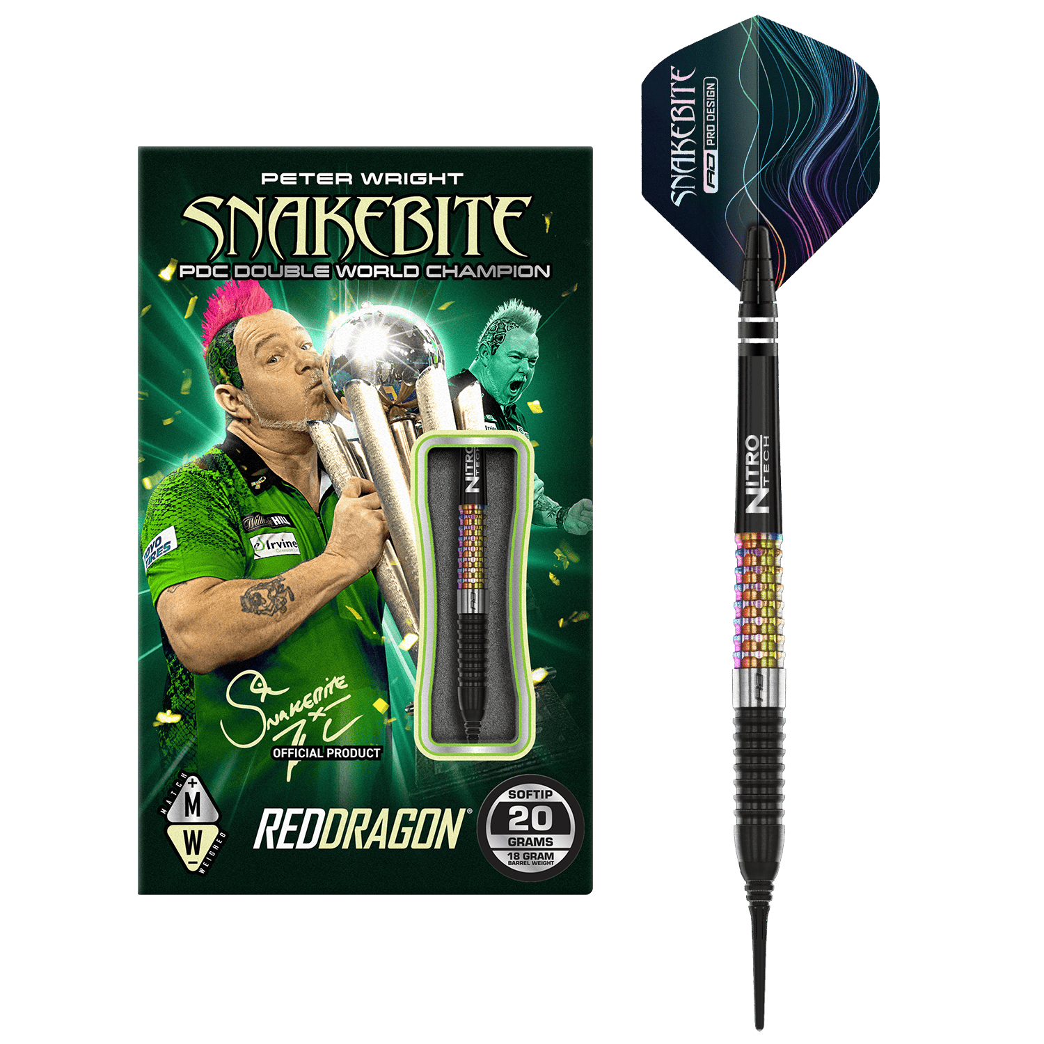 Red Dragon Peter Wright Corra Softdarts