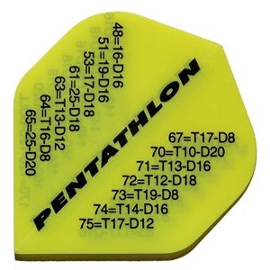 Pentathlon Flights neon gelb schriftzug Pentathlon Flights neon gelb schriftzug