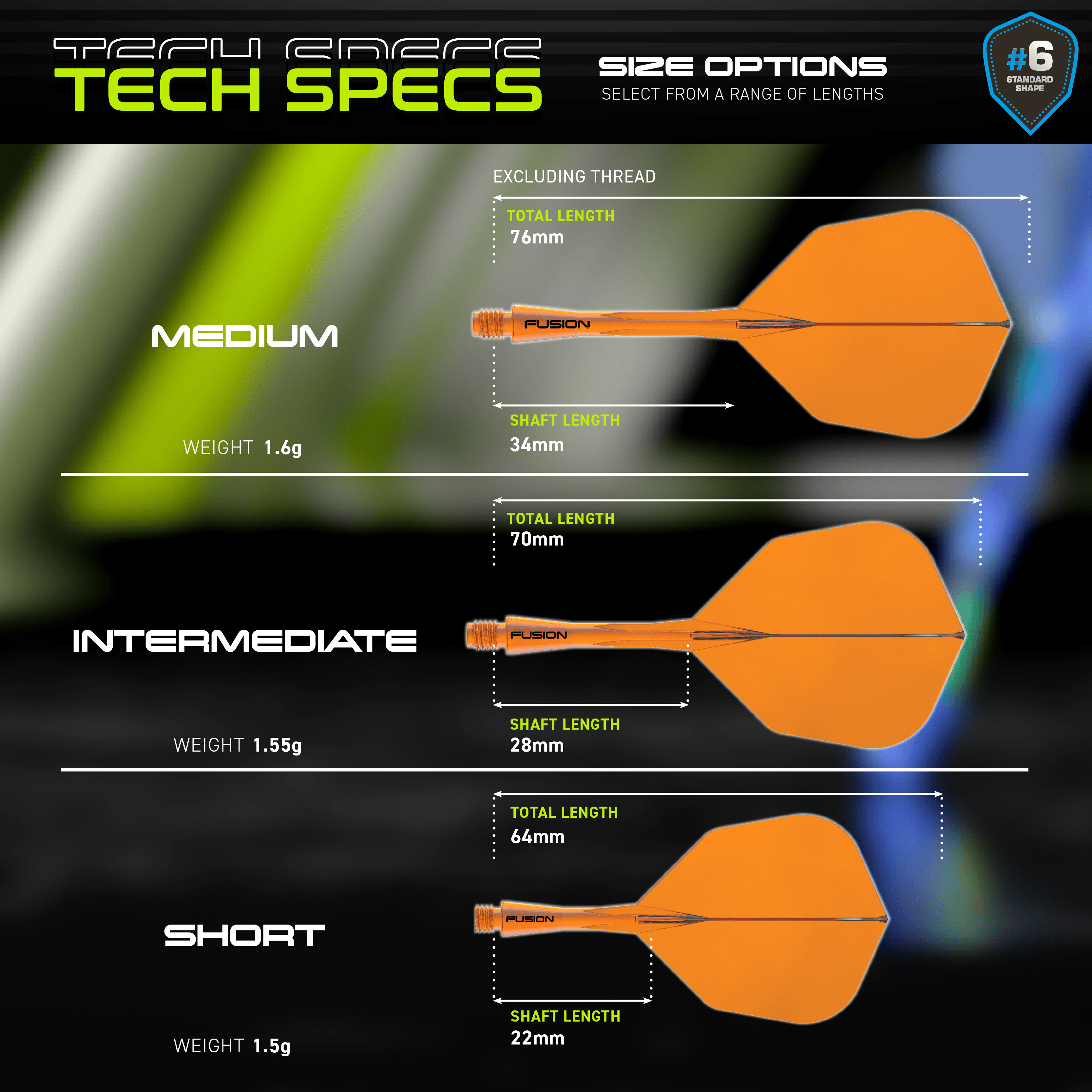 Winmau Fusion Flight-Shaft-System No6 Neon Orange Hier ist das Winmau Fusion Flight-Shaft-System No6 in Neon Orange dargestellt. Das Produkt vereint Flight und Schaft für erhöhte Stabilität im Dartspiel.