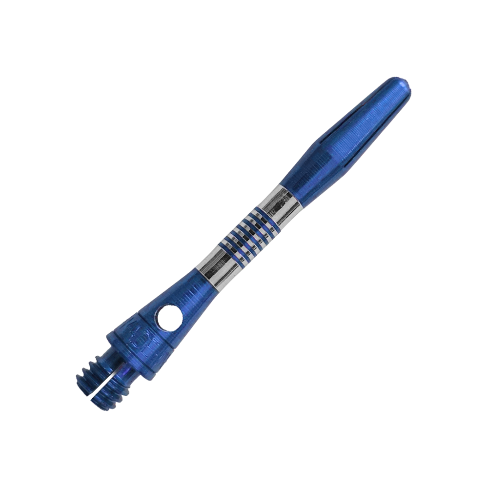 Bulls NL Cetra Aluminium Shafts - Blau Blauer Aluminium Dart Schaft mit 34mm Länge ist zu sehen. Ideal für individuelle Dartpfeile und Präzision beim Spiel.