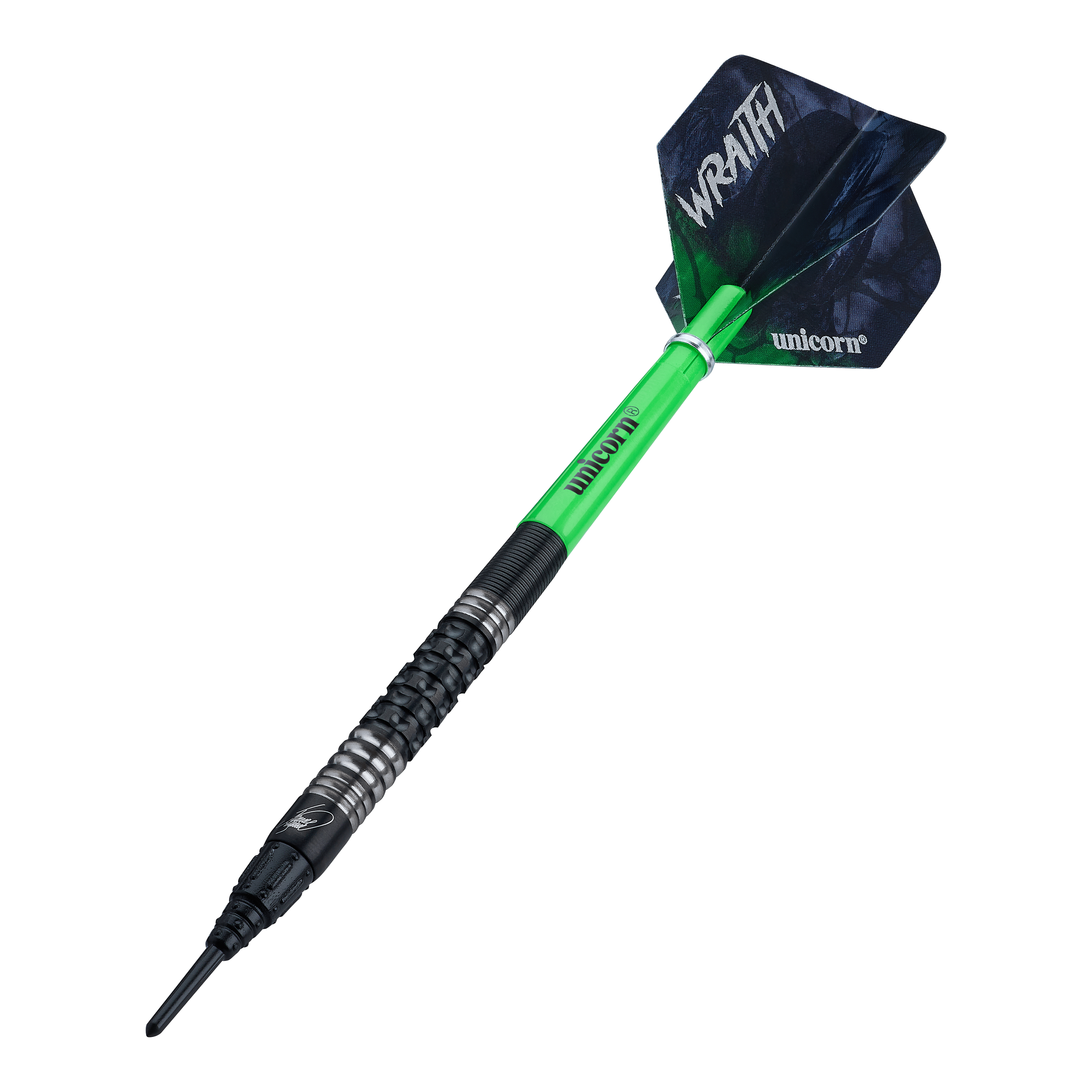 Unicorn Wraith James Wade Softdarts - 19g Die Unicorn Wraith James Wade Softdarts - 19g sind auf dem Bild dargestellt. Diese Darts sind ein offizielles James Wade Modell.