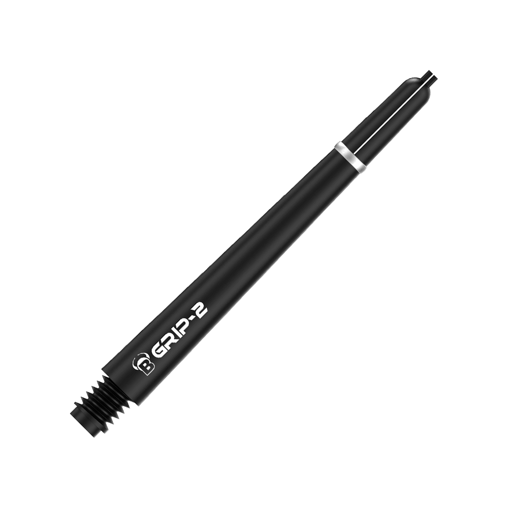 Das Bild zeigt den Bulls B-Grip-2 SL Shaft in Schwarz. Der Schaft ist schlank, schwarz und hat eine weiße Schrift mit dem Produktnamen.