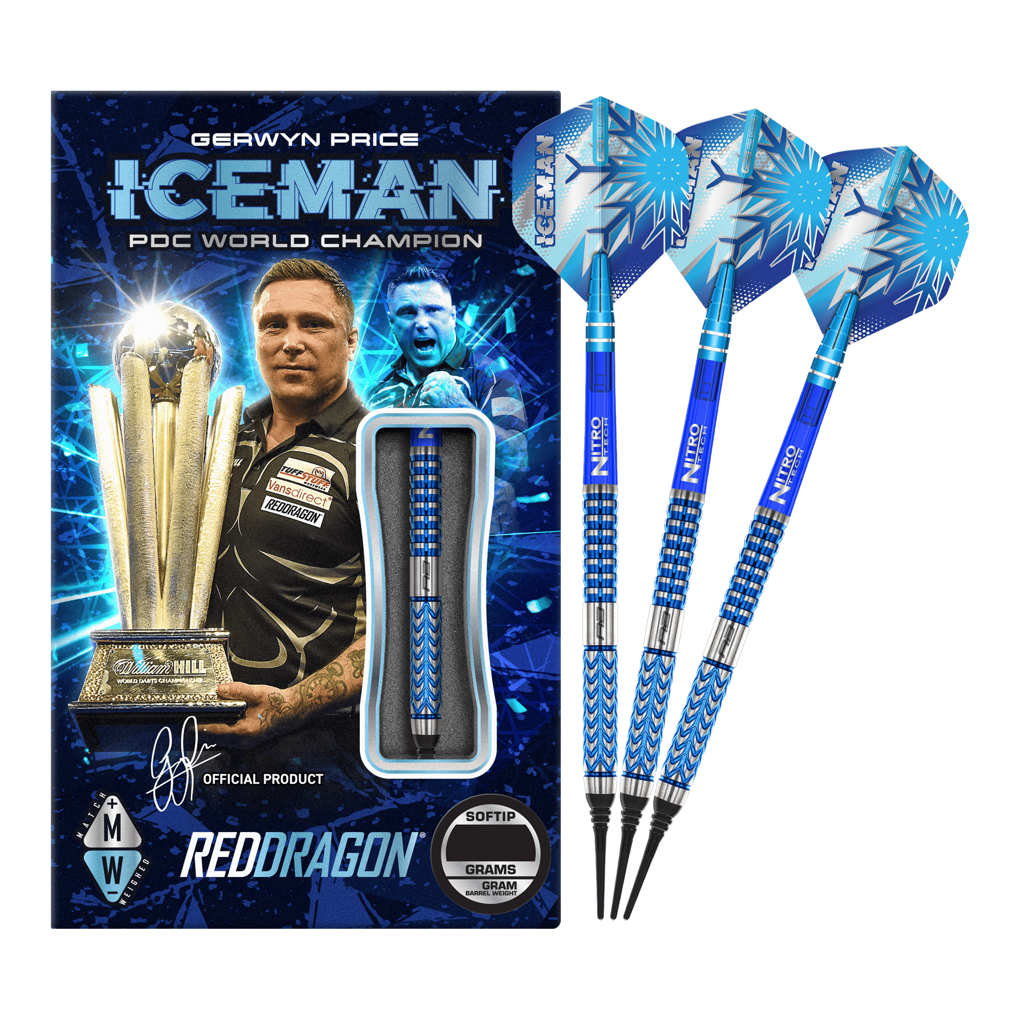 Red Dragon Gerwyn Price Glacier Softdarts - 18g