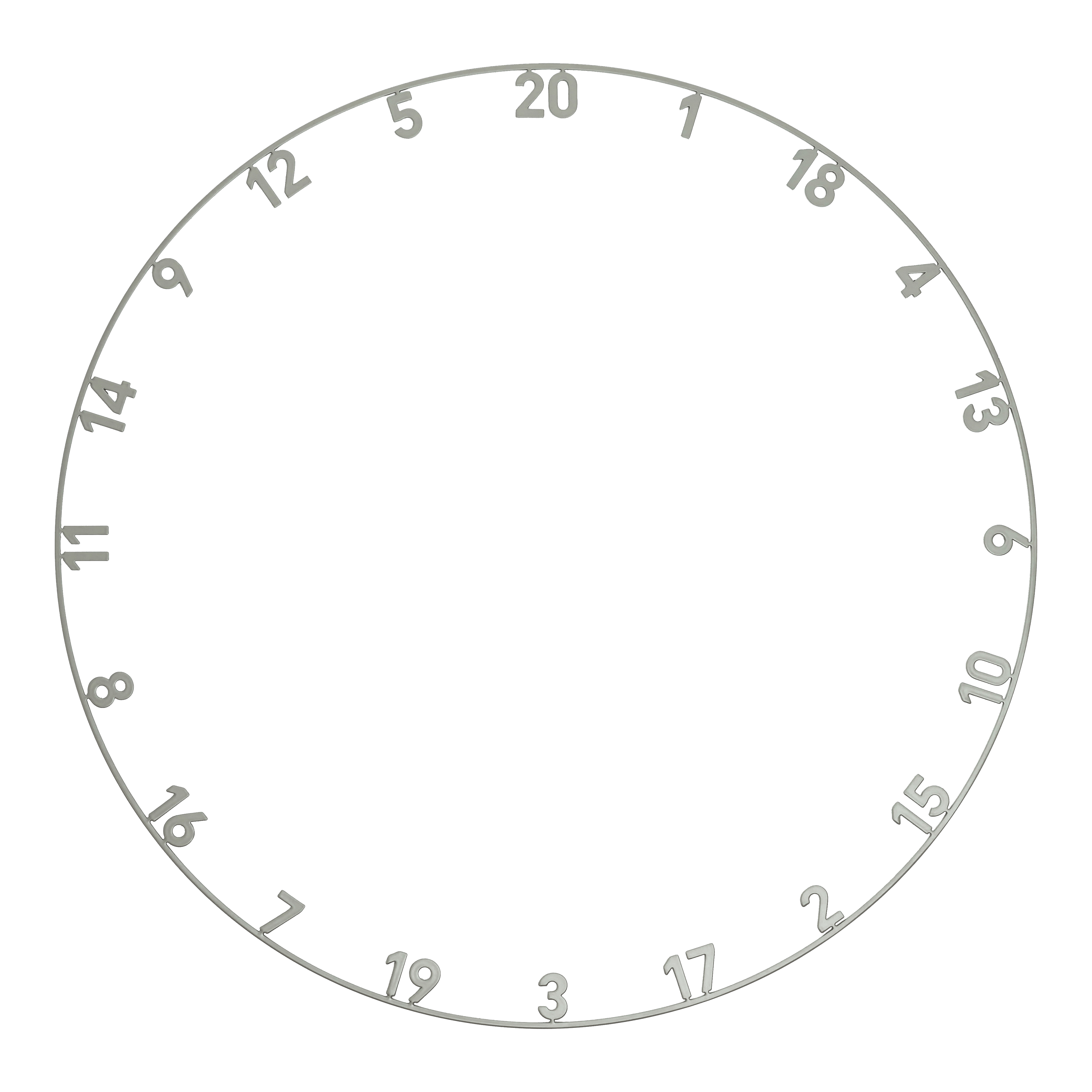 Hier wird das Precise 180 Endorphine Steeldartboard mit Nummernring in Nordic Grey dargestellt. Die edle grau-schwarze Optik macht das Board besonders.