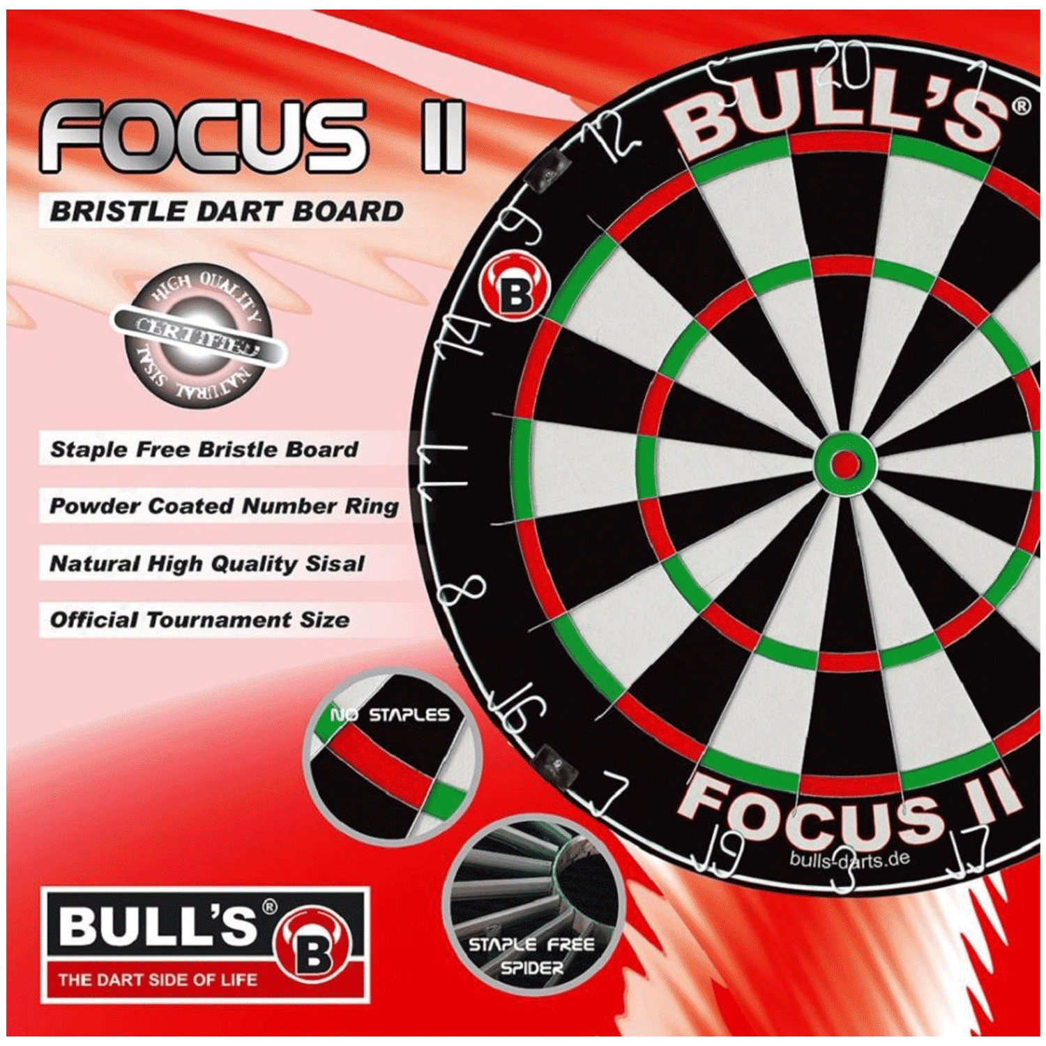 Bull‘s Focus II Bristle Dartboard