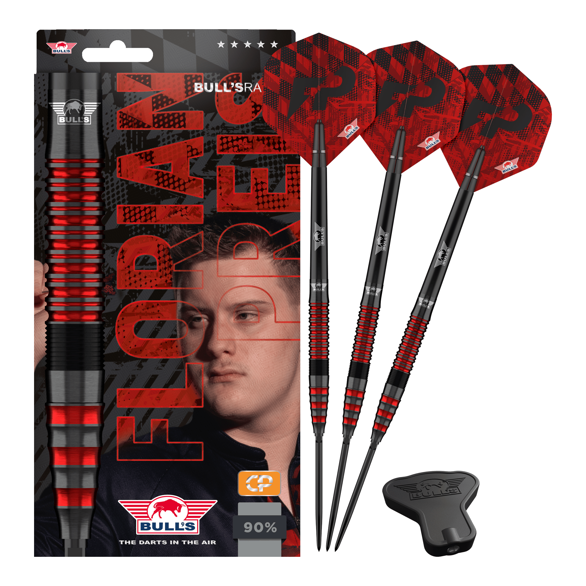 Bulls NL Florian Preis 90 Convertible Point Steeldarts Abgebildet wird Bulls NL Florian Preis 90 Convertible Point Steeldarts. Das Set ist übersichtlich angeordnet.