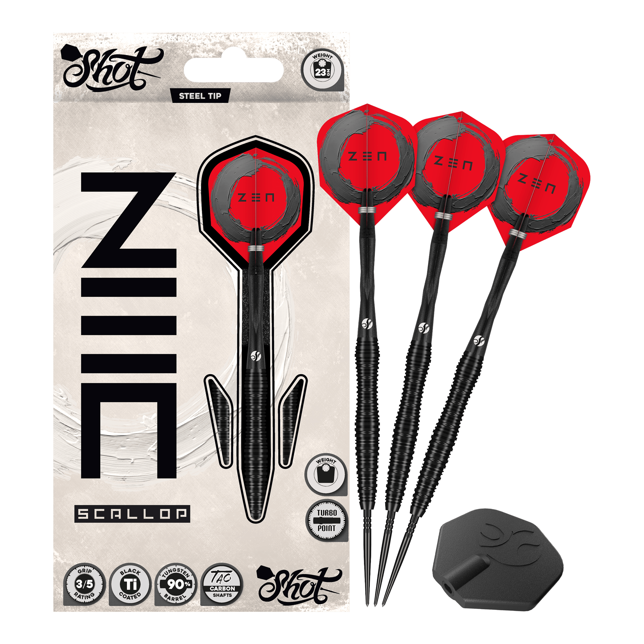 Shot ZEN Scallop Turbo Point Steeldarts - 23g