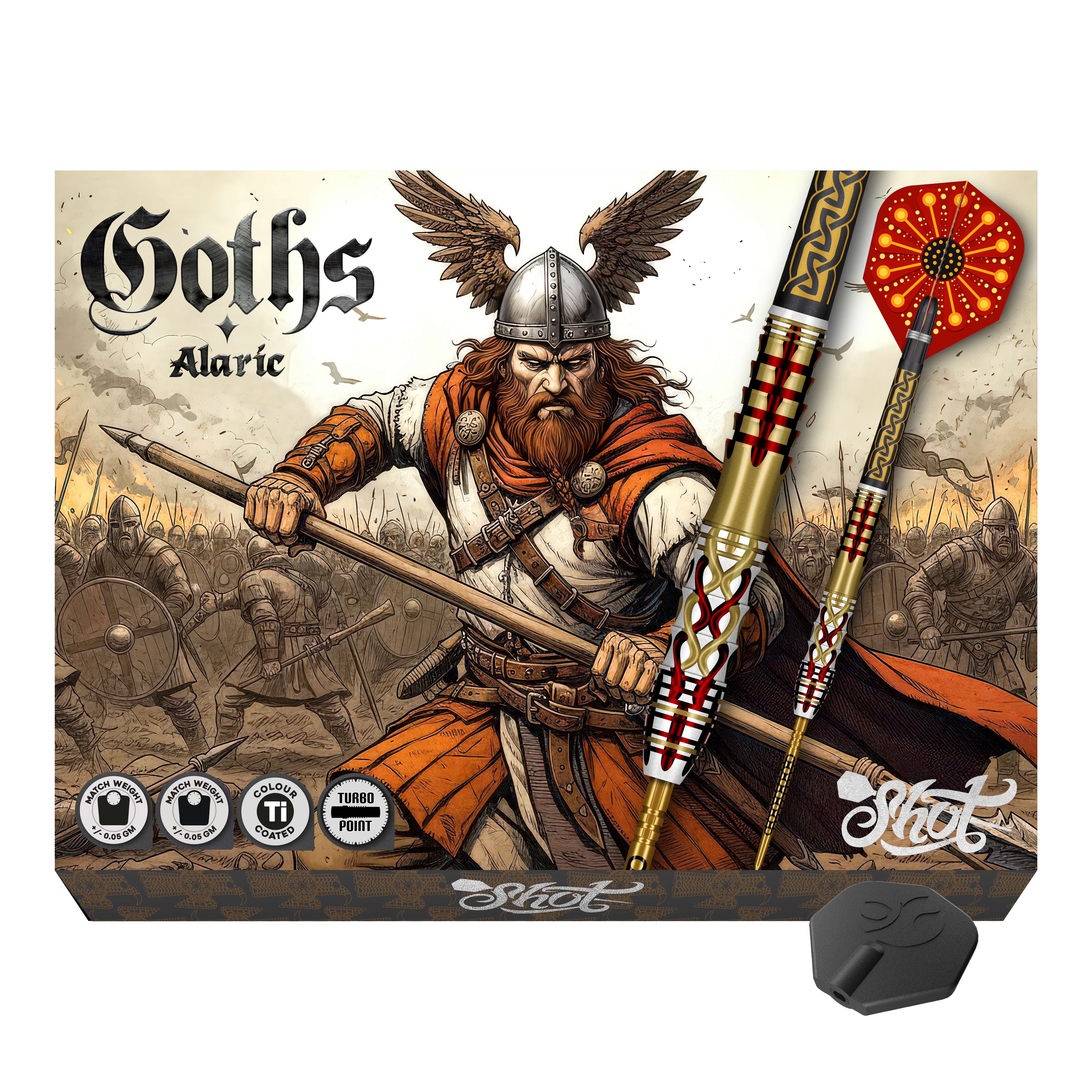 Shot Goths Alaric Turbo Point Steeldarts - 23g Shot Goths Alaric Turbo Point Steeldarts - 23g