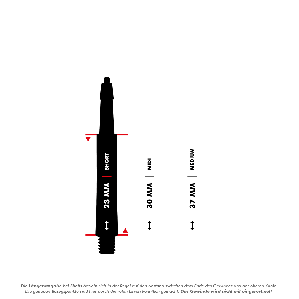 Harrows Clic Standard Shafts - Black