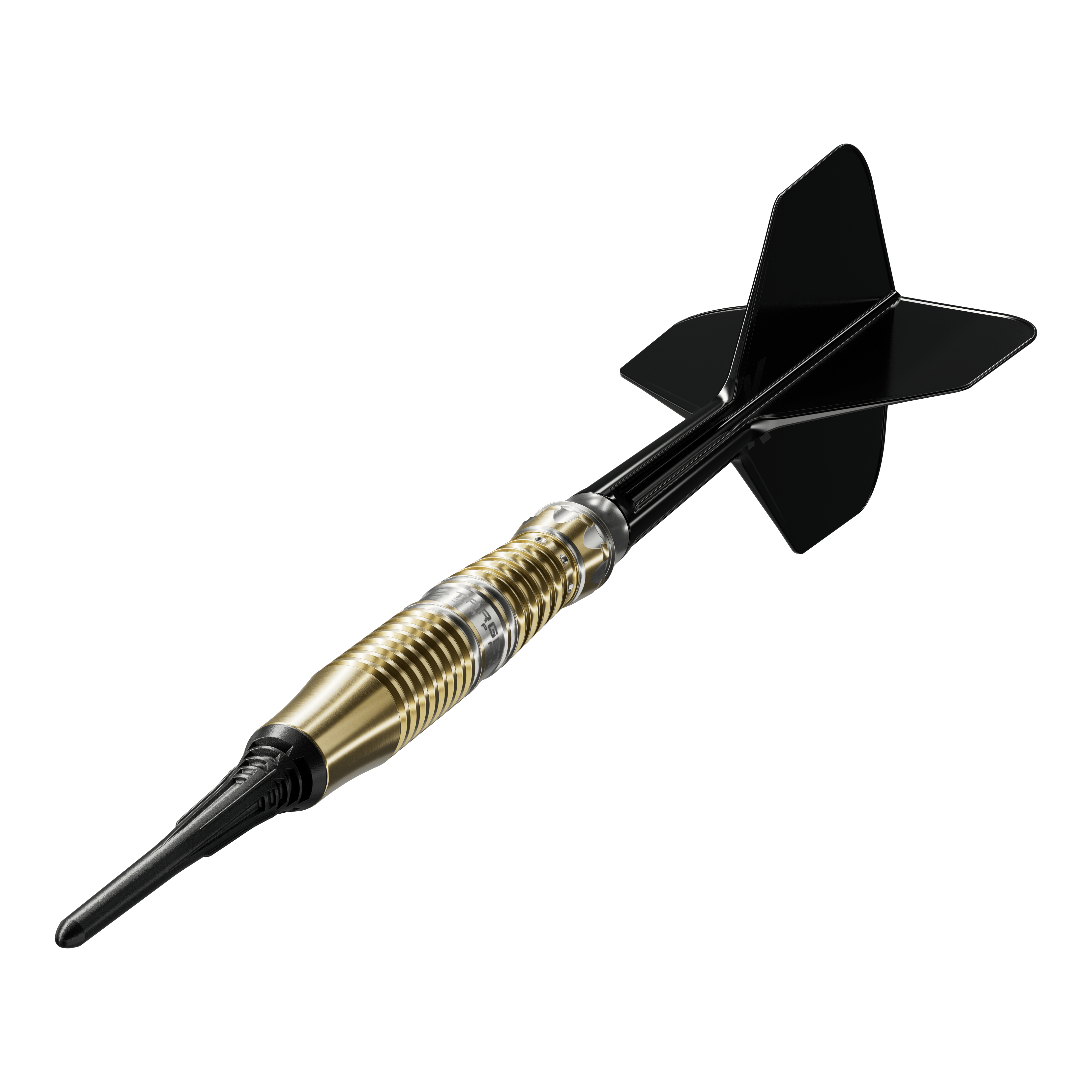 Target Black Marque Enzo Softdarts - 18g sind auf diesem Bild zu sehen. Perfekt ausbalancierte Softdarts für ambitionierte Spieler.
