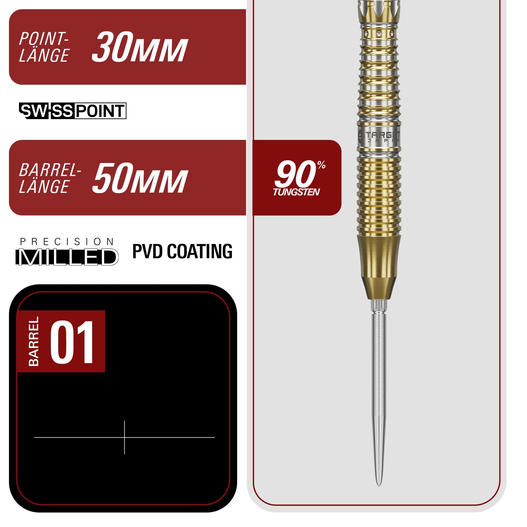 Target Japan Black Marque Enzo Swiss Point Steeldarts Dies ist ein Bild der Target Japan Black Marque Enzo Swiss Point Steeldarts. Die Darts sind modern und hochwertig gestaltet.
