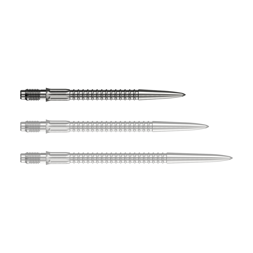 Mission R2.5 Rapid Point GV1 Dartspitzen - Silber Zu sehen sind Mission R25 Rapid Point GV1 Dartspitzen, silberfarben und 30mm lang. Die Spitzen sind für den Austausch an Darts geeignet.