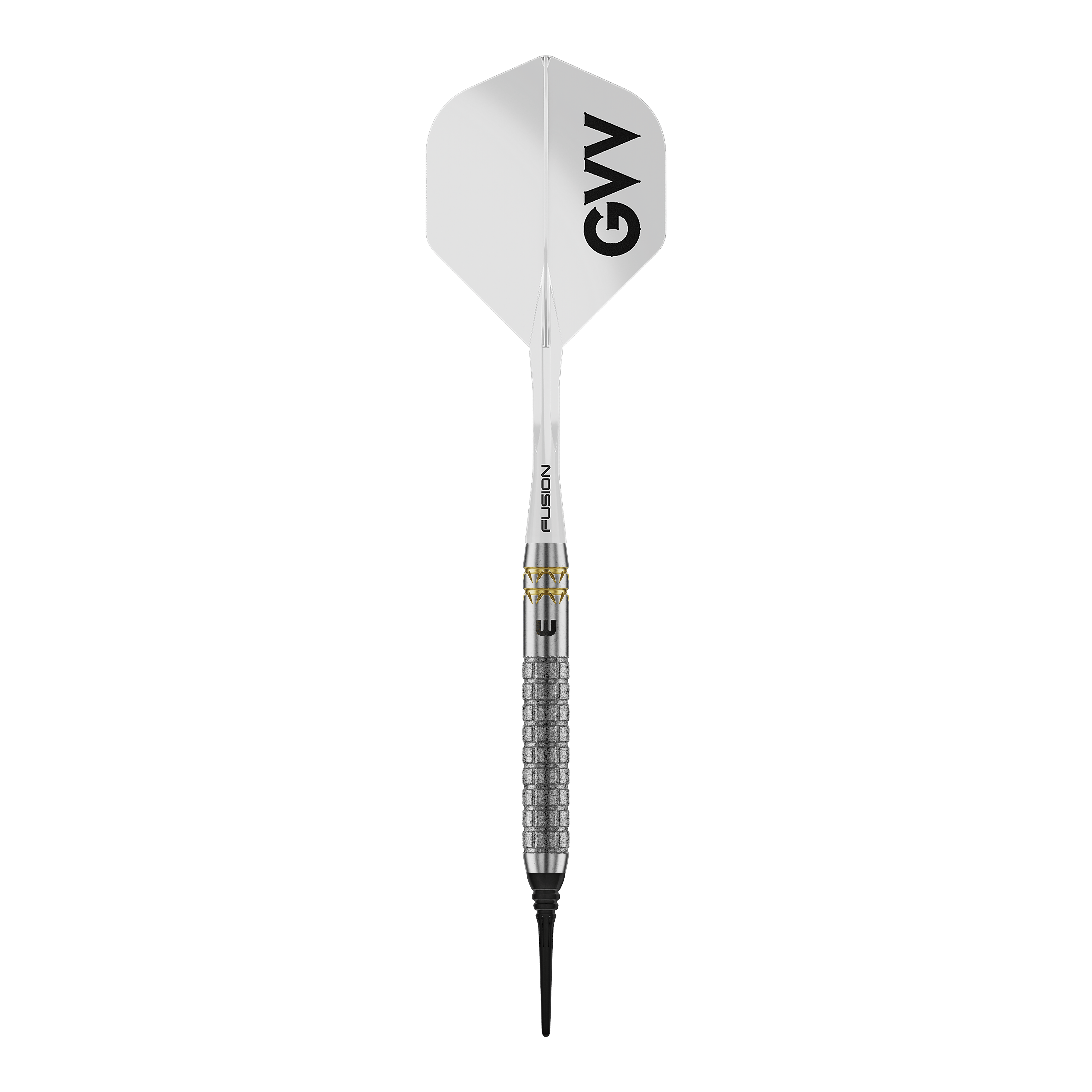 Winmau Gian Van Veen W-MAX Softdarts - 18g Das Bild zeigt Winmau Gian Van Veen W-MAX Softdarts mit 18 Gramm. Die Darts sind im Profil dargestellt.