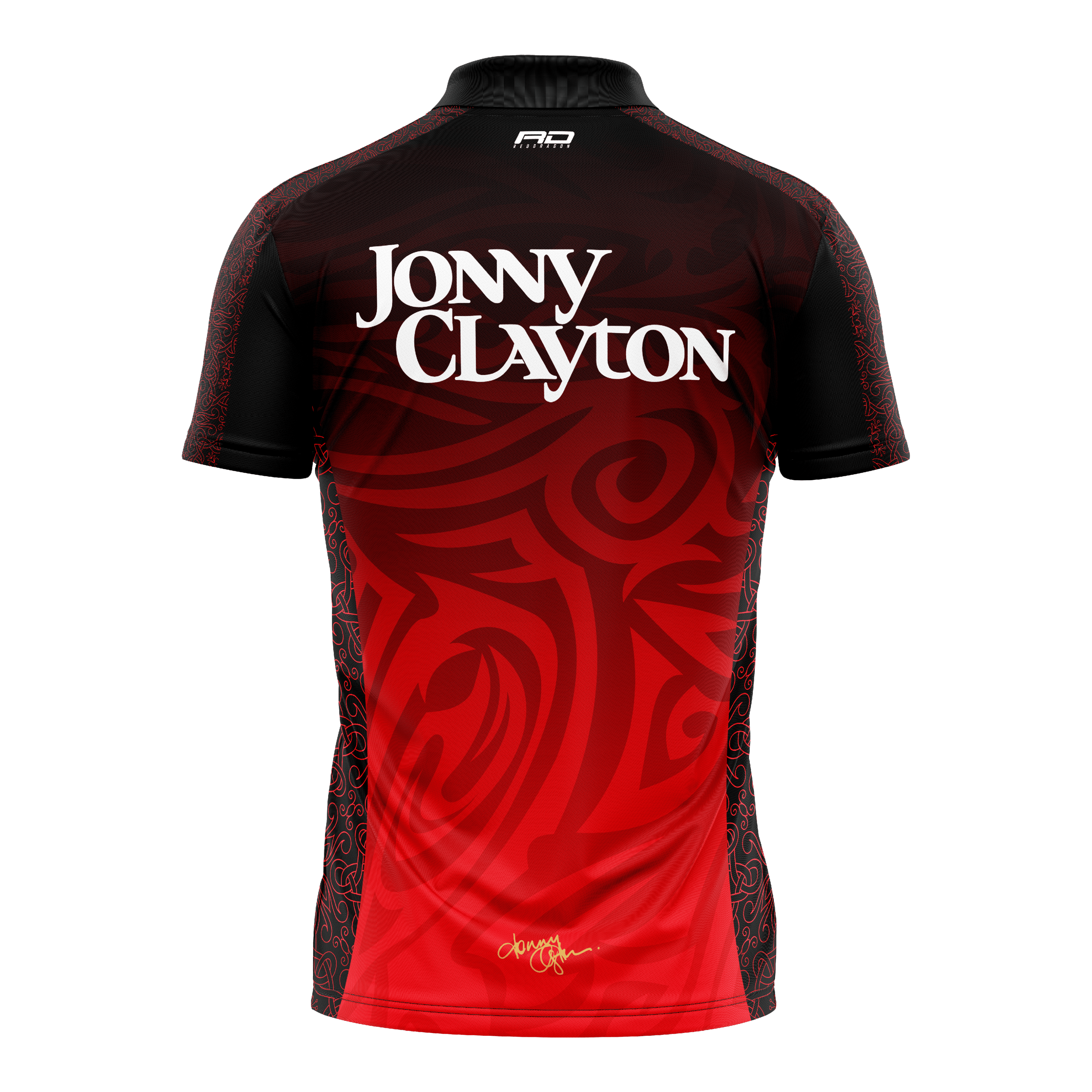 Red Dragon Jonny Clayton Limited Edition Dartshirt Gezeigt wird das Red Dragon Jonny Clayton Limited Edition Dartshirt. Es handelt sich um eine limitierte Edition, speziell entworfen für Dartliebhaber.