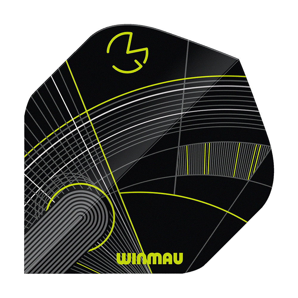 Winmau Prism Delta MvG Black Green No2 Standard Flights Winmau Prism Delta MvG Black Green No2 Standard Flights
