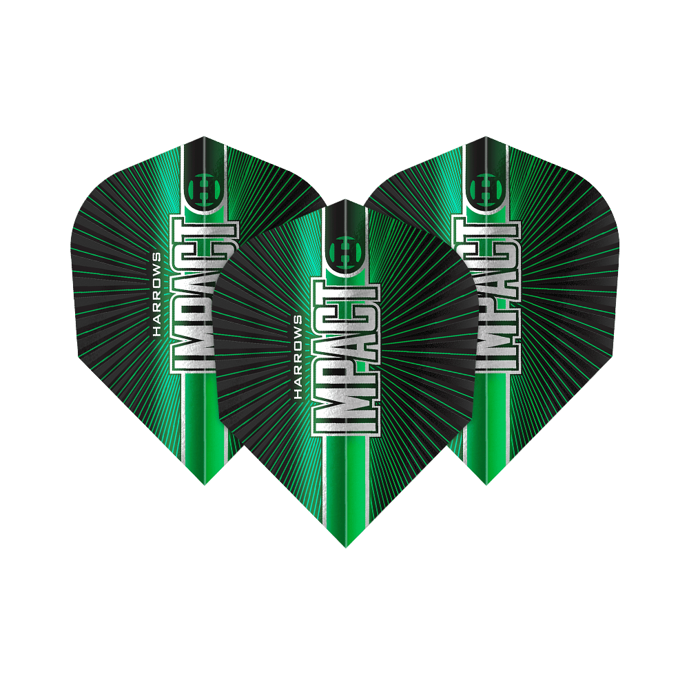Harrows Impact No6 Flights Gezeigt werden die Harrows Impact No6 Flights. Dieses Produkt sind spezielle Flights für Darts mit besonderer Stabilität.