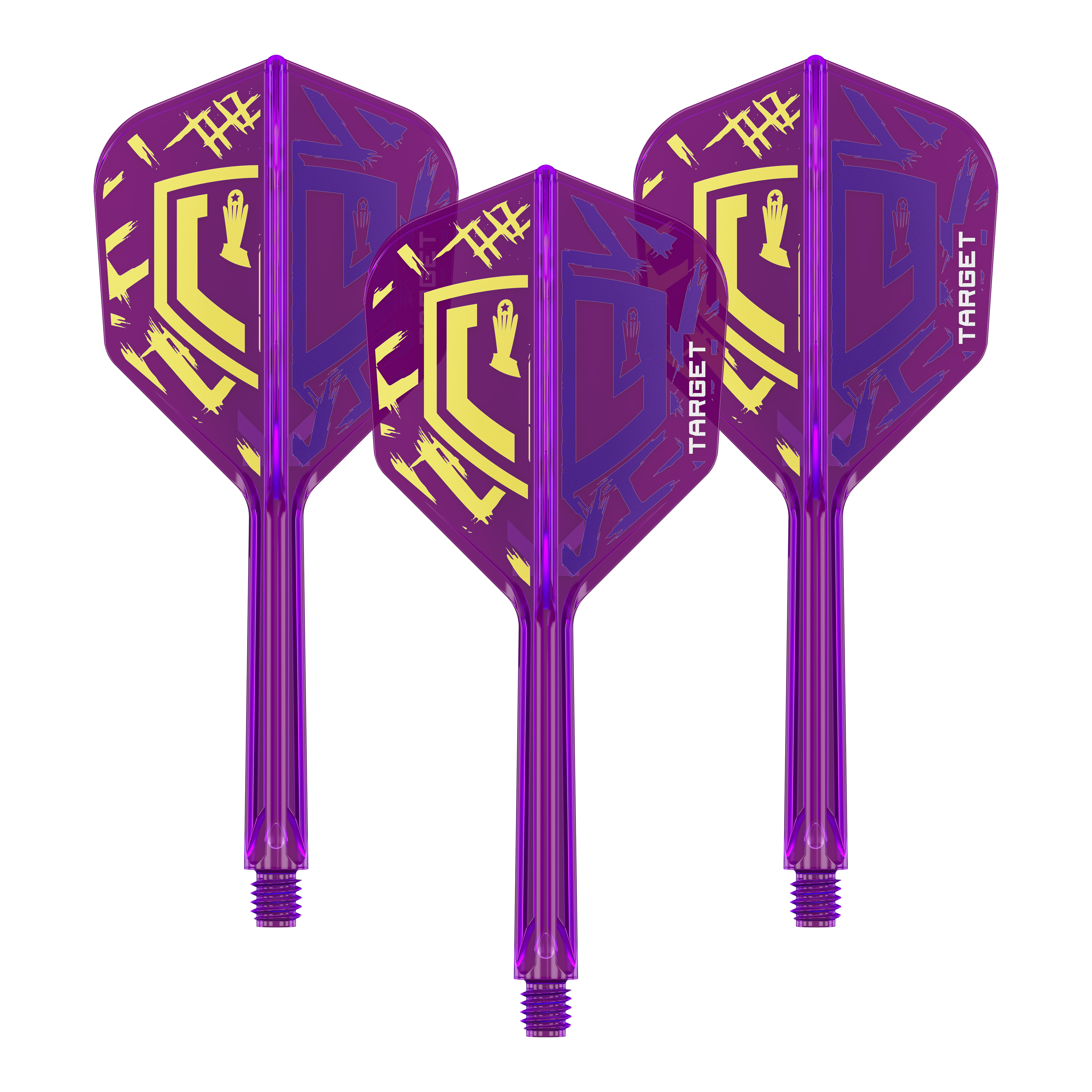 Abgebildet sind die Target K-Flex Luke Littler World Champion 2025 No6 Flights in 33 mm Länge. Es ist ein Set an Dart-Flights für Dartsport.