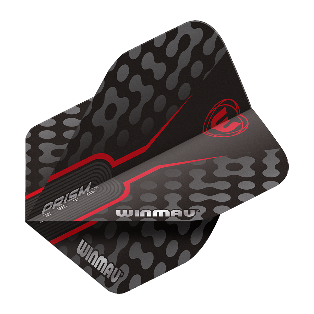 Winmau Prism Zeta GreyRed Standard Flights